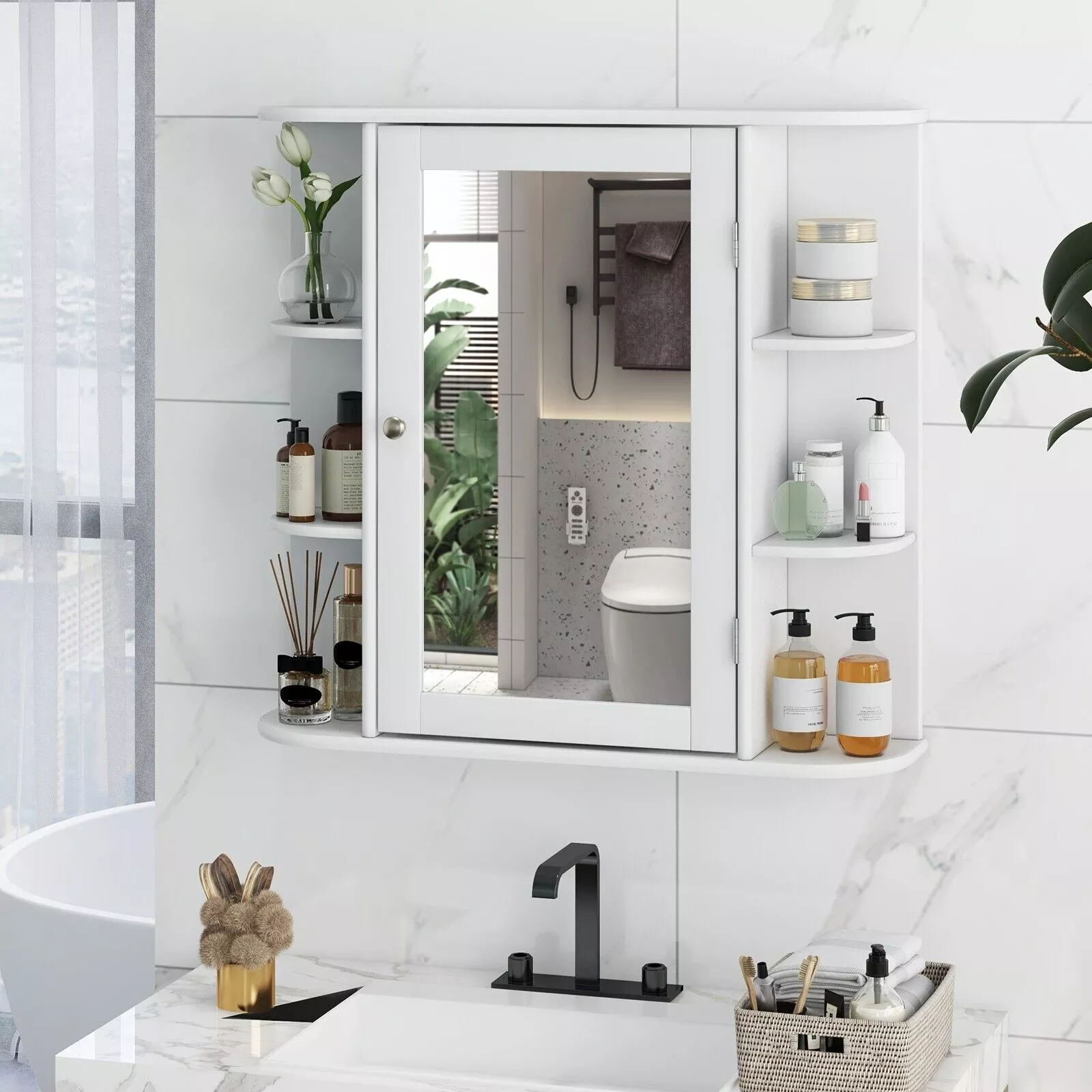 Asa Bathroom Mirror Wall Cabinet - Image 8
