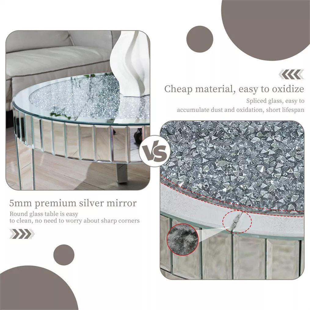 Austin Round Crystal Coffee Table - Image 5