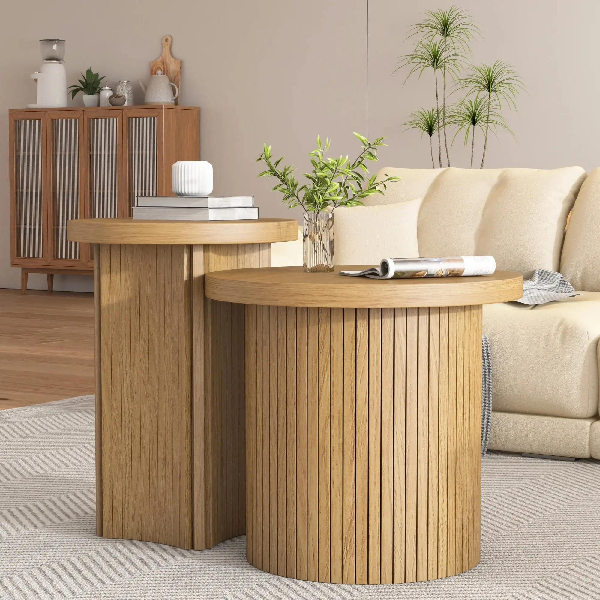 Ayla Round Modern Nesting Coffee Table - Image 2