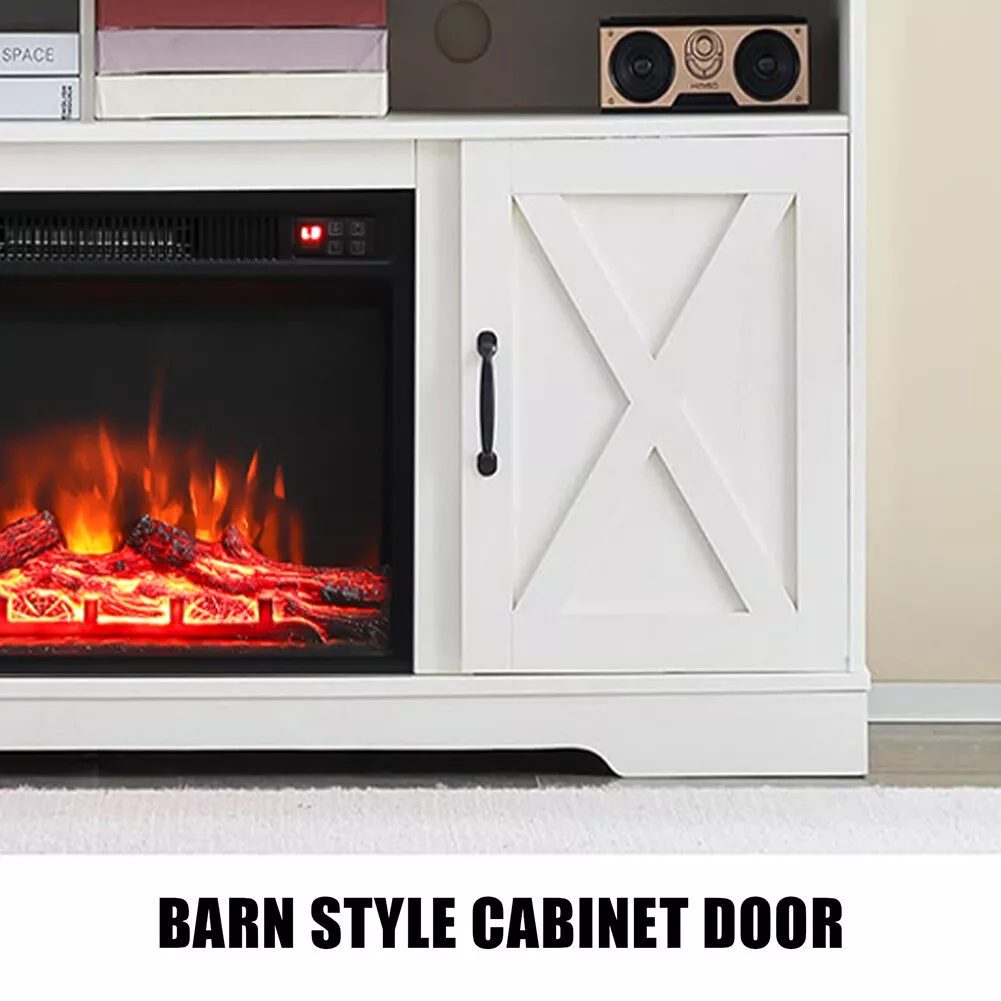 Bailey Farmhouse Fireplace TV Cabinet Stand - Image 7