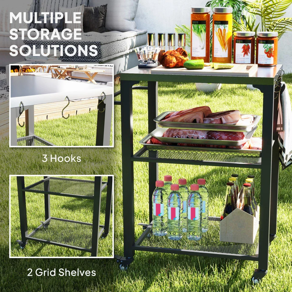Bauer Outdoor Bar Cart - Image 4