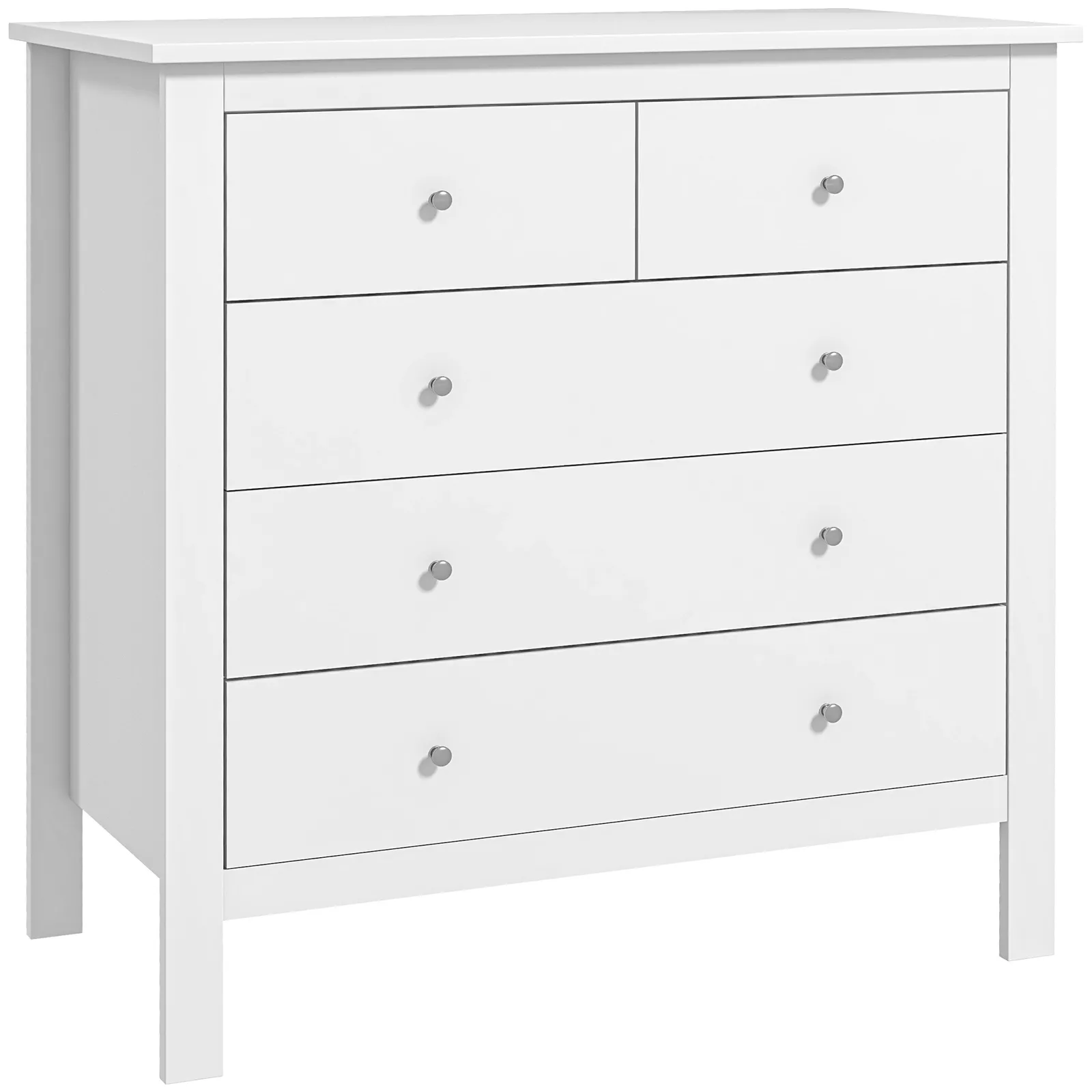 Becker White Bedroom 5 Dresser Chest - Image 2
