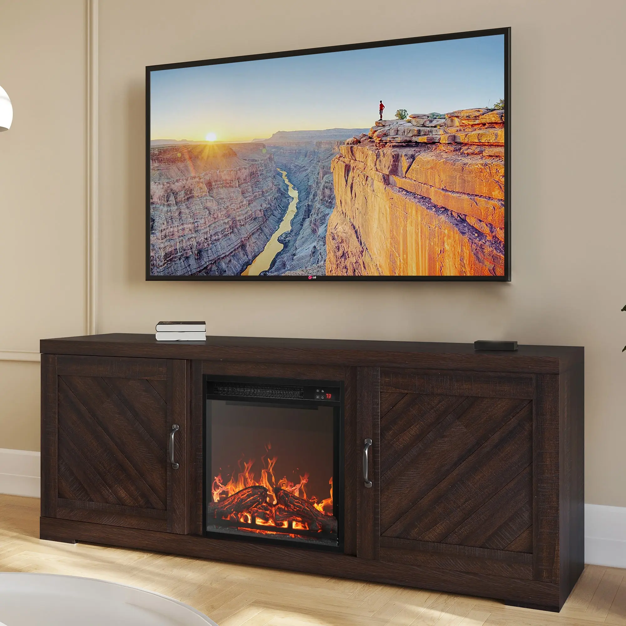 Bell Farmhouse Fireplace TV Stand (Up to 65") - Image 7