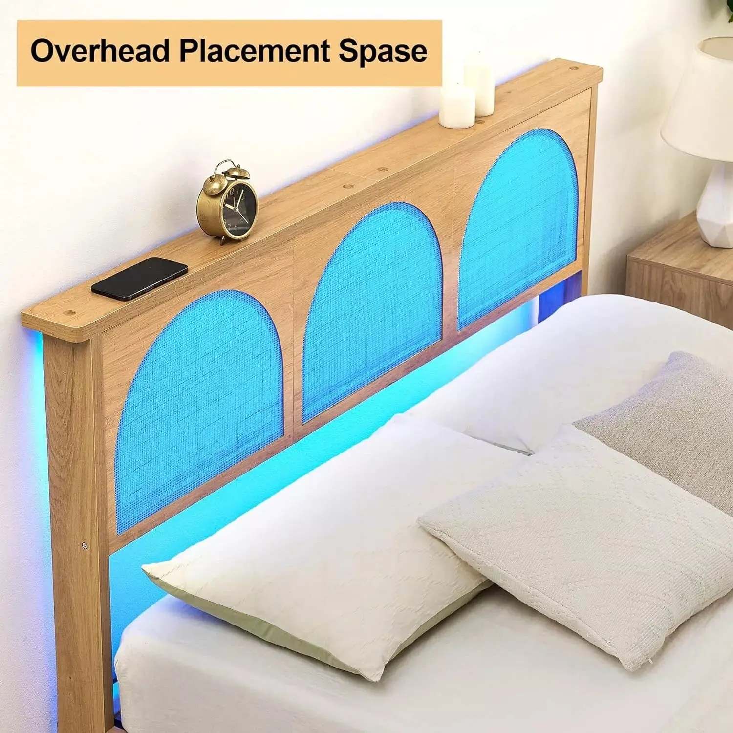 Jak Rattan Bed Frame With Light - Image 6