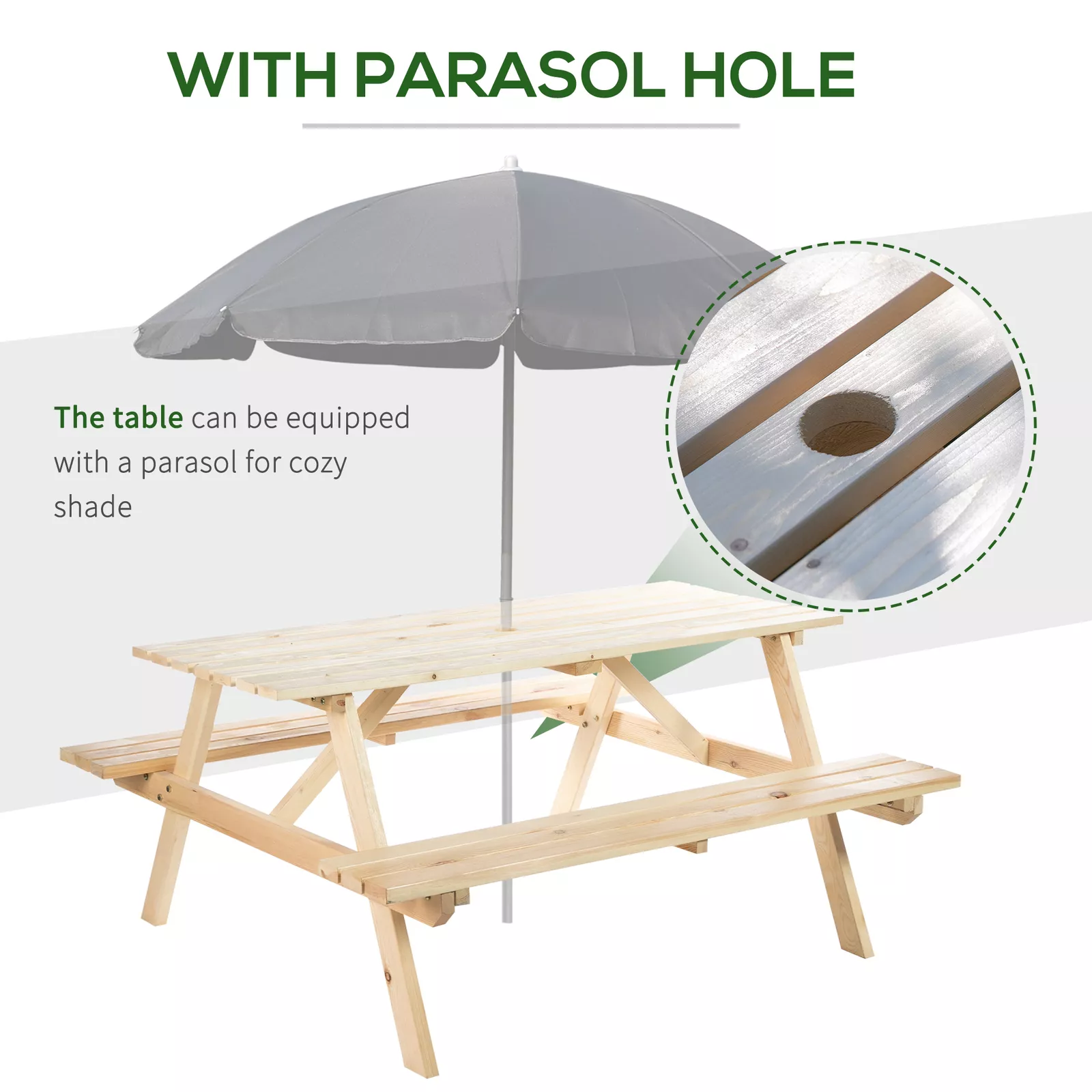 Bowen Picnic Bench Table - Image 3