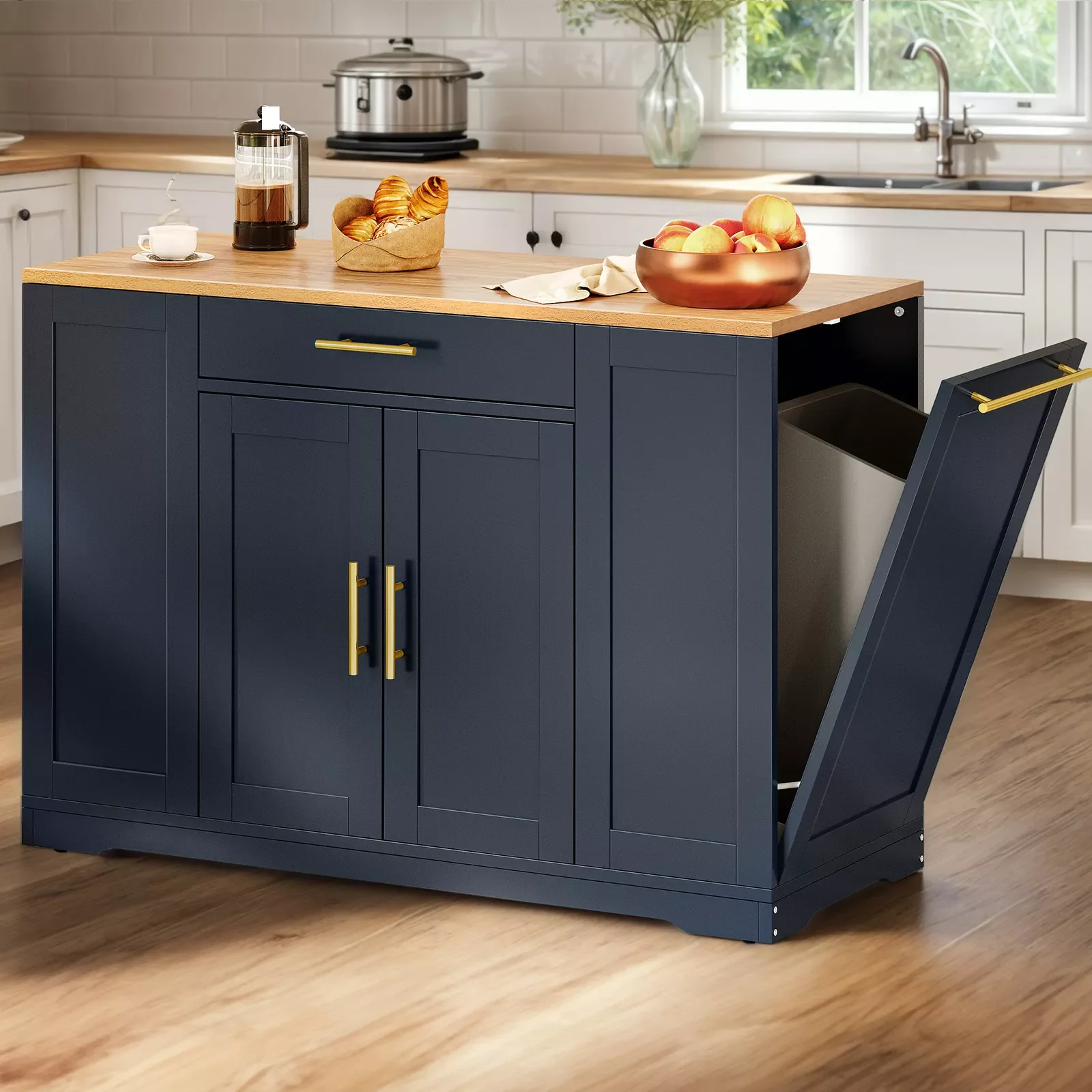 Boyle Kitchen Trash Can Cabinet - Image 10
