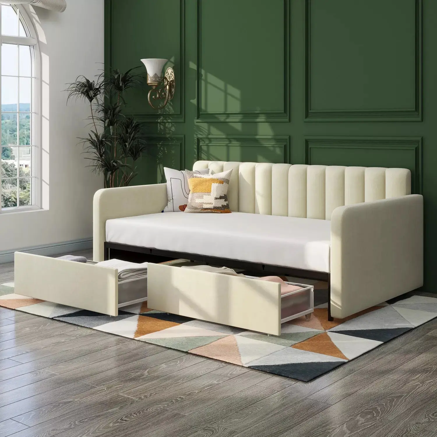 Brien Twin Upholstered Sofa Daybed With Storage - Image 2
