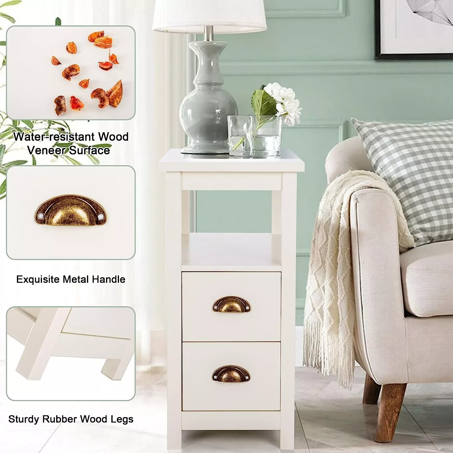Briggs Narrow Sofa Side End Table - Image 4