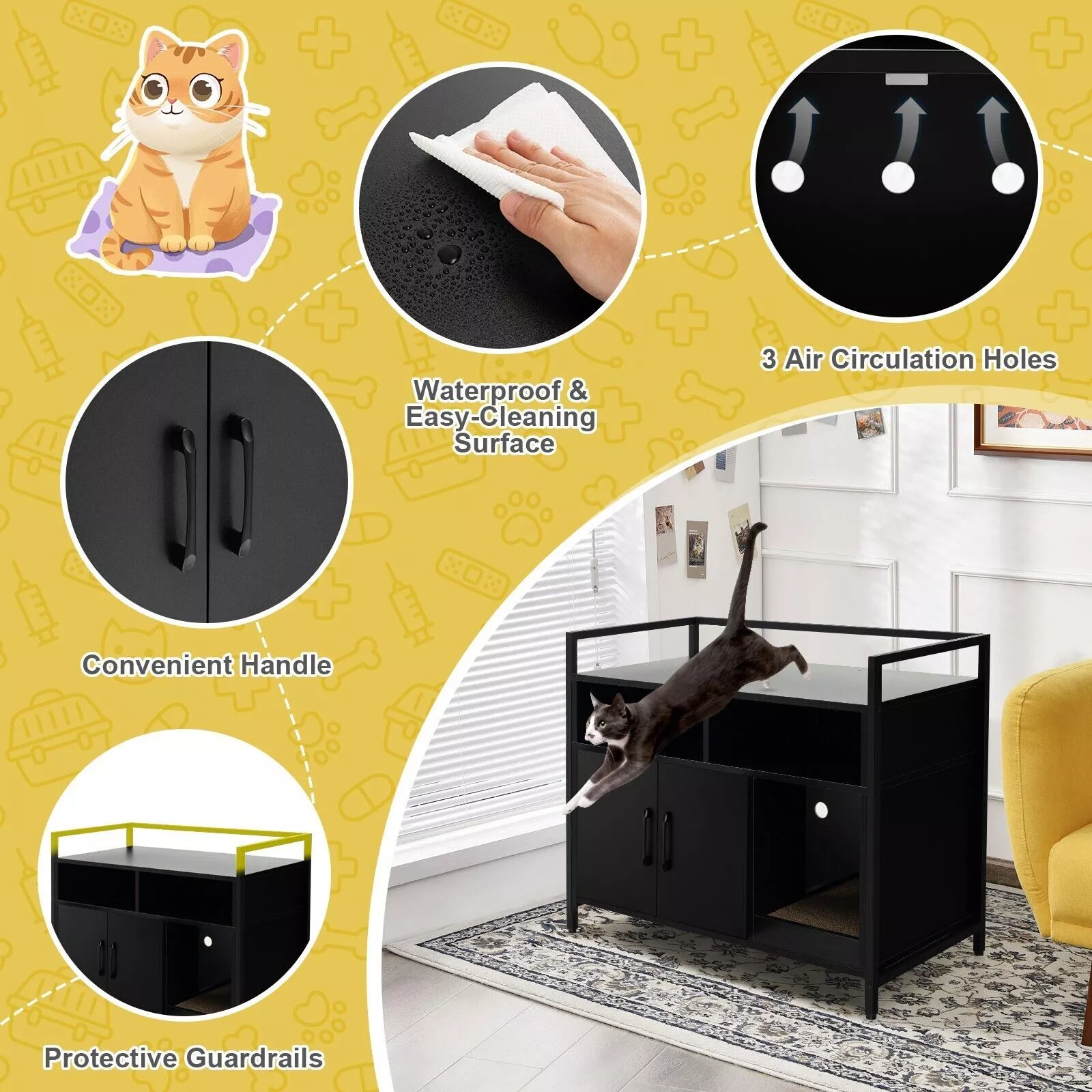 Bryant Cat Litter Box Enclosure Cabinet - Image 5