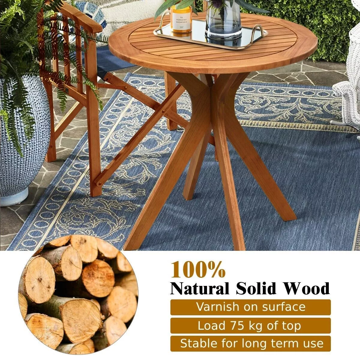 Cain Small Outdoor Garden Coffee Table - Image 4