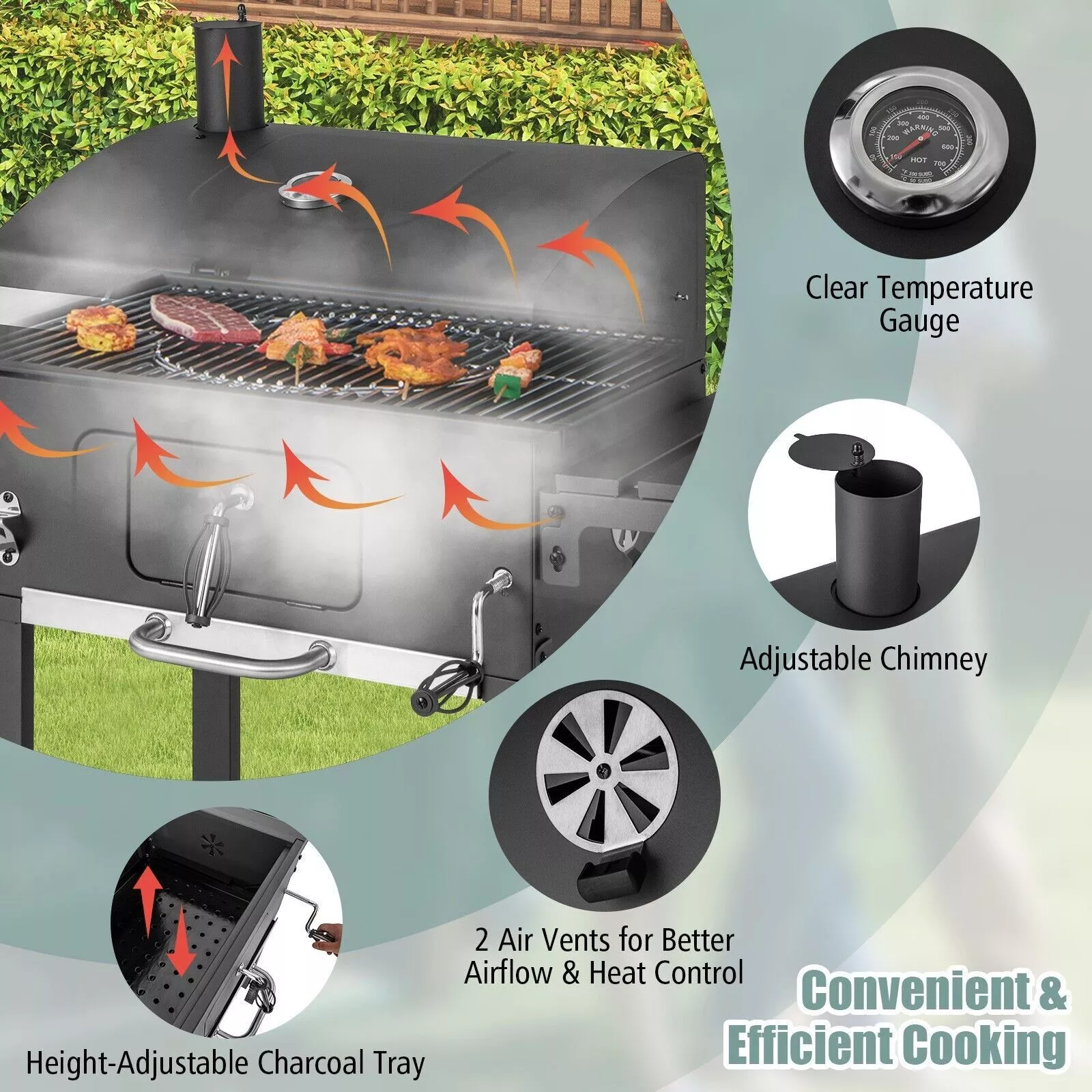 Camping Charcoal Barbecue Grill - Image 7