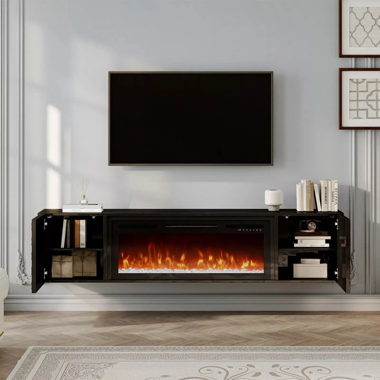 Carey Modern Fireplace TV Stand (Up to 80") - Image 5