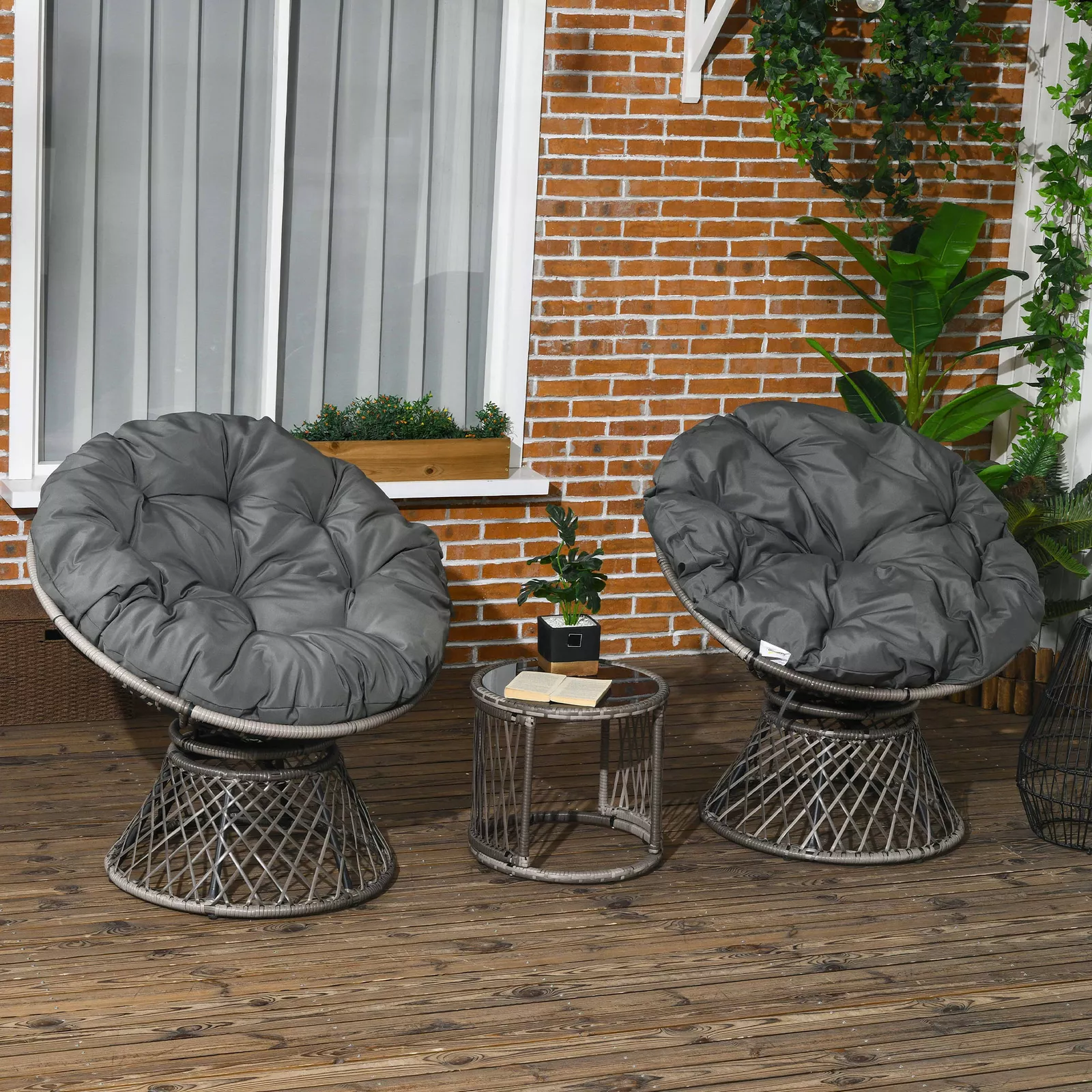 Casey Rattan Bistro Garden Furniture Set