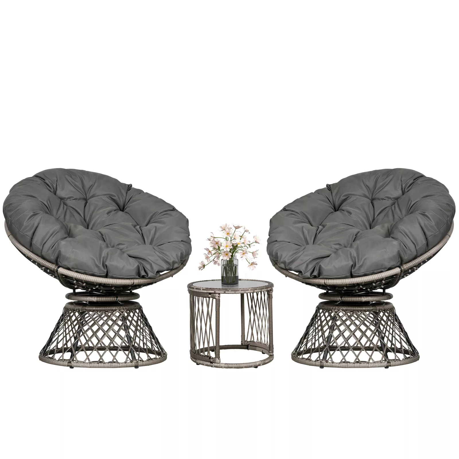 Casey Rattan Bistro Garden Furniture Set - Image 2