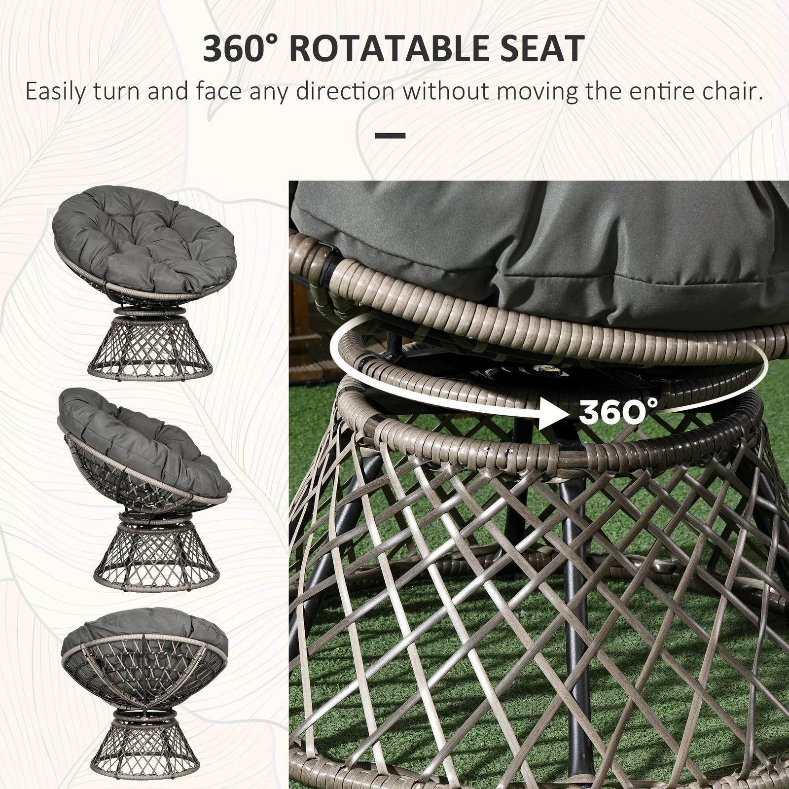 Casey Rattan Bistro Garden Furniture Set - Image 4