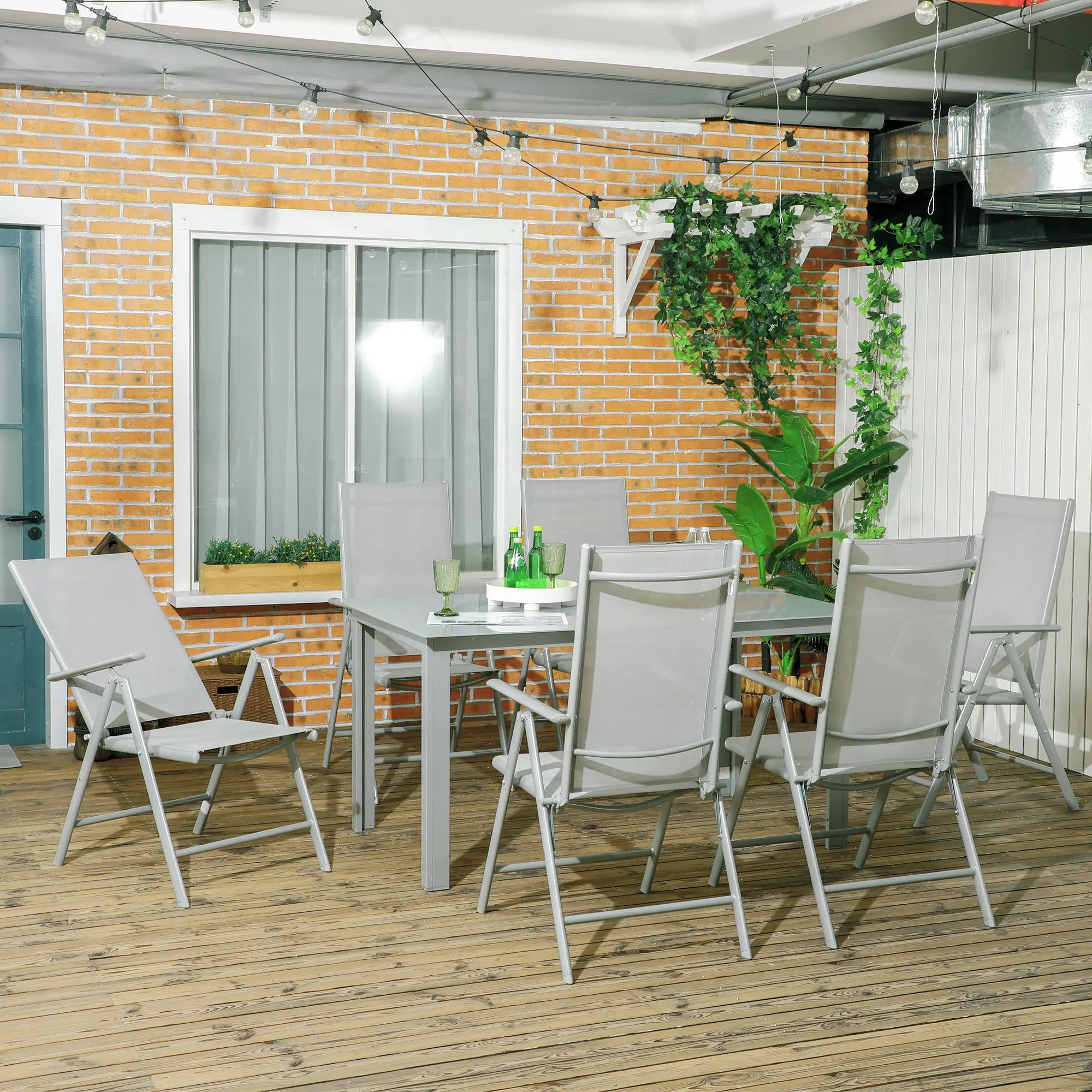 Cayden 6 Seater Outdoor Garden Dining Set - Image 7