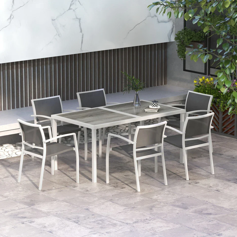 Charlotte 7 Pieces Outdoor Patio Dining Set