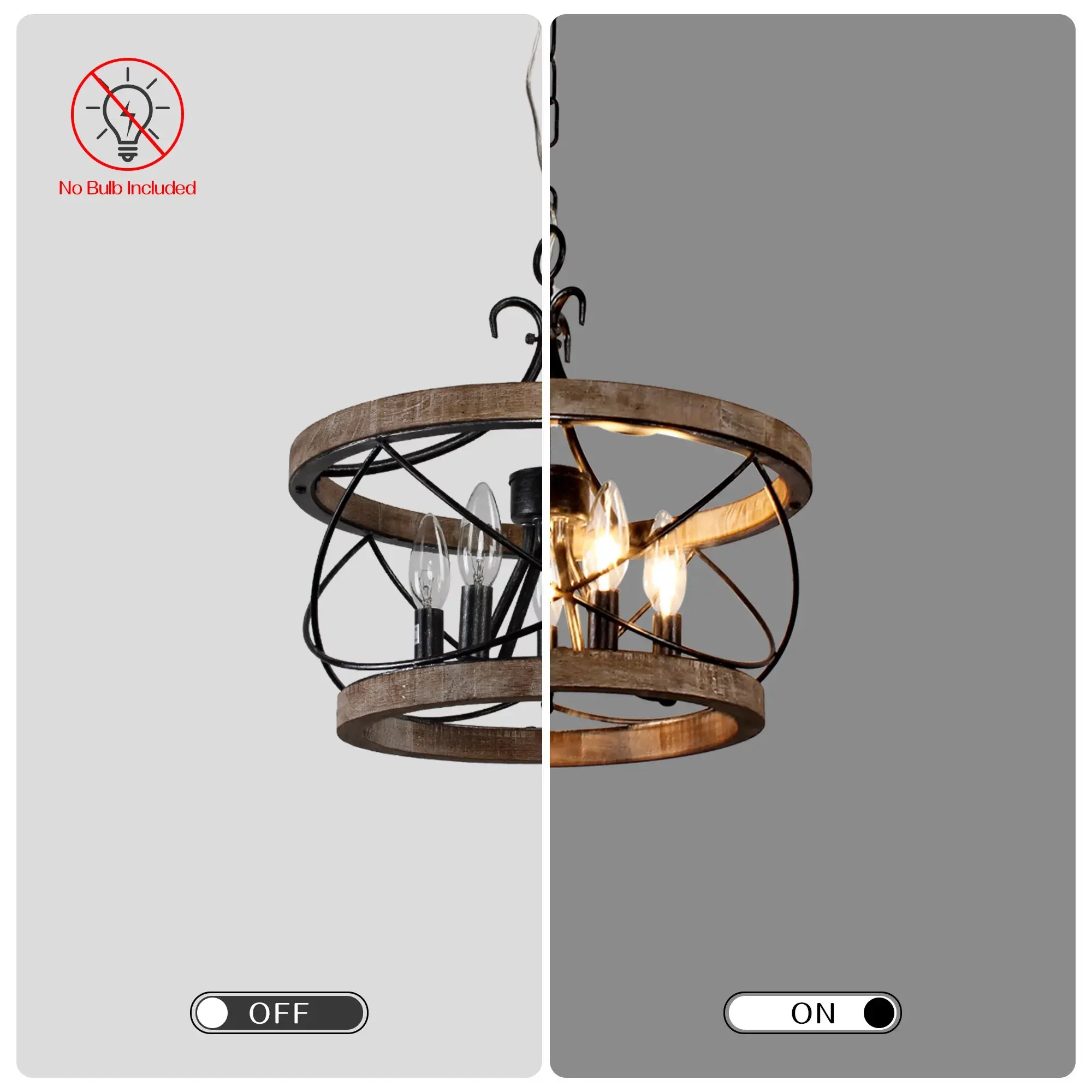 Circle Farmhouse Dining Room Chandelier - Image 6