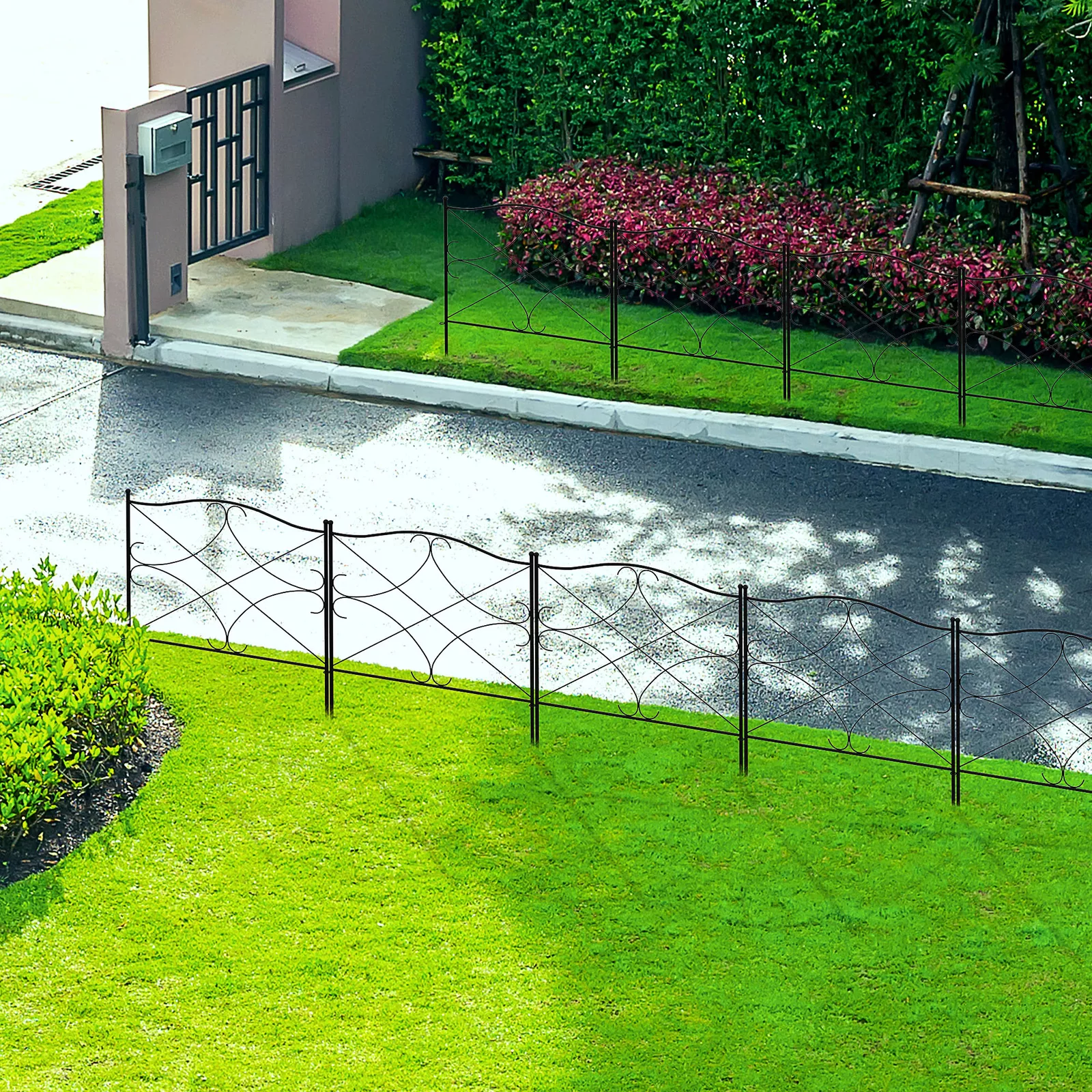 Cross Decorative Garden Fence (Set of 4)