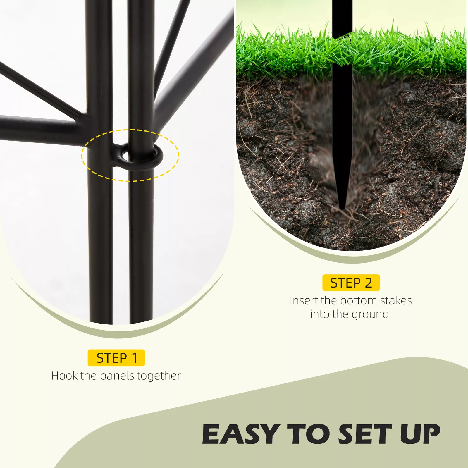 Cross Decorative Garden Fence (Set of 4) - Image 3