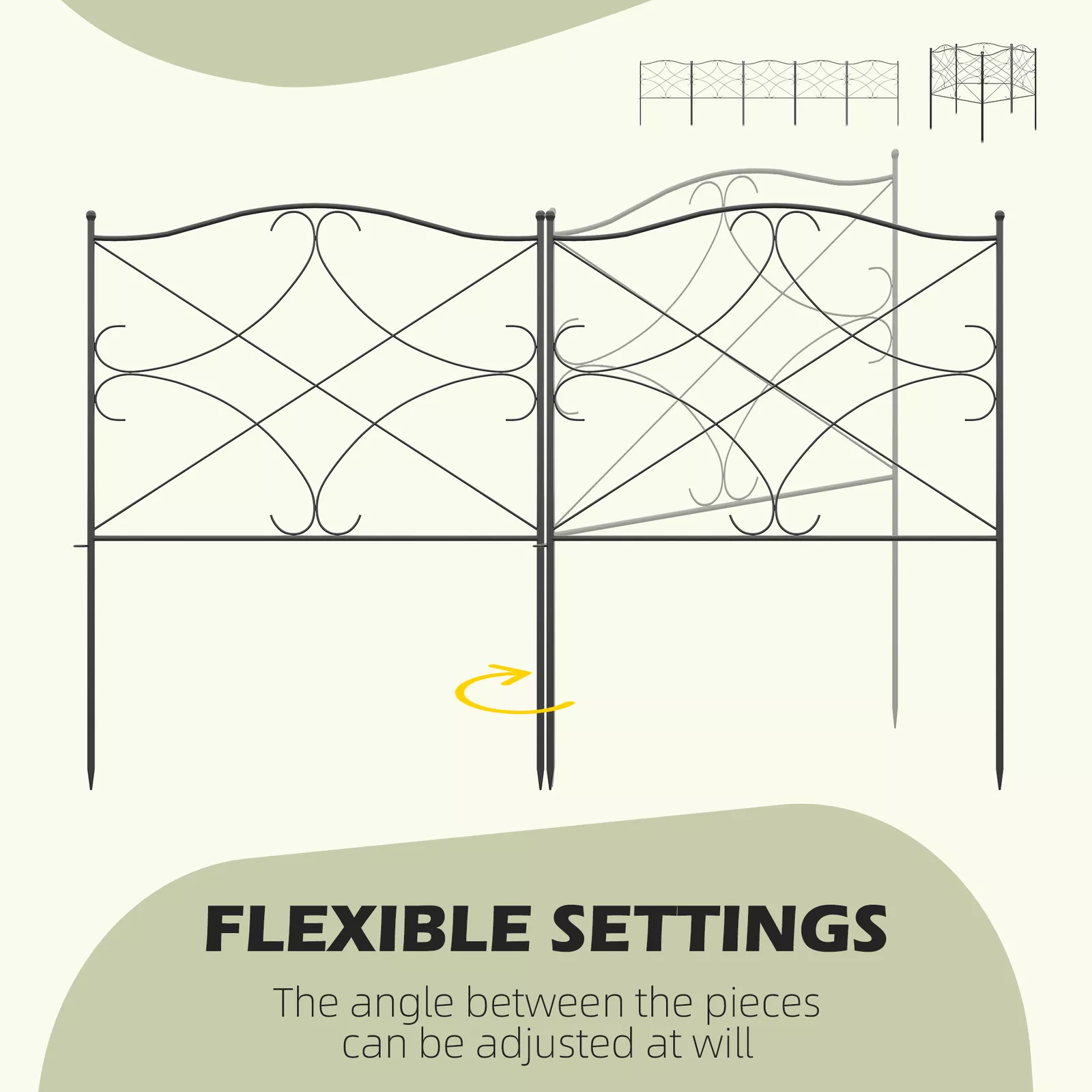 Cross Decorative Garden Fence (Set of 4) - Image 4