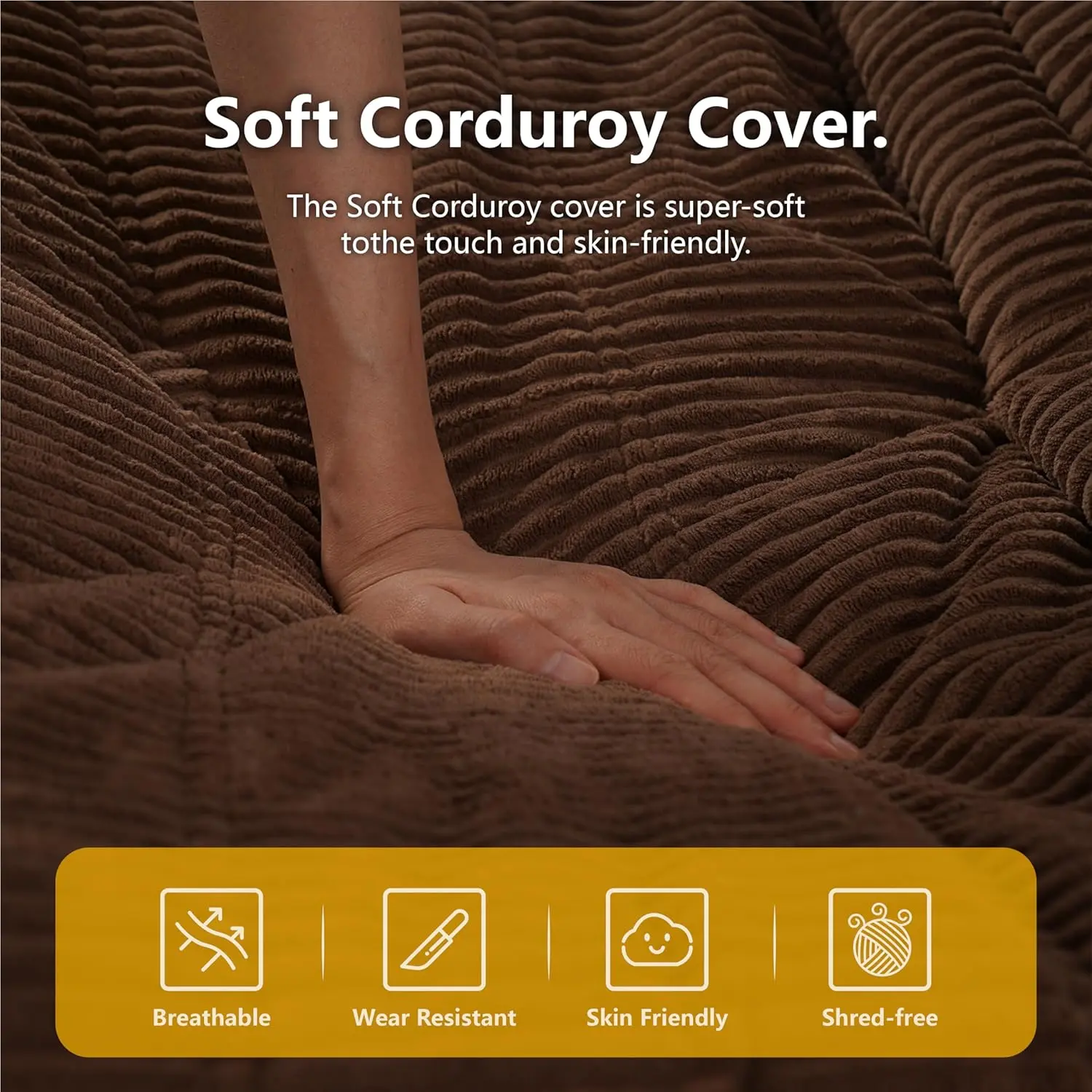 Cruz Giant Bean Bag Sofa Couch - Image 4