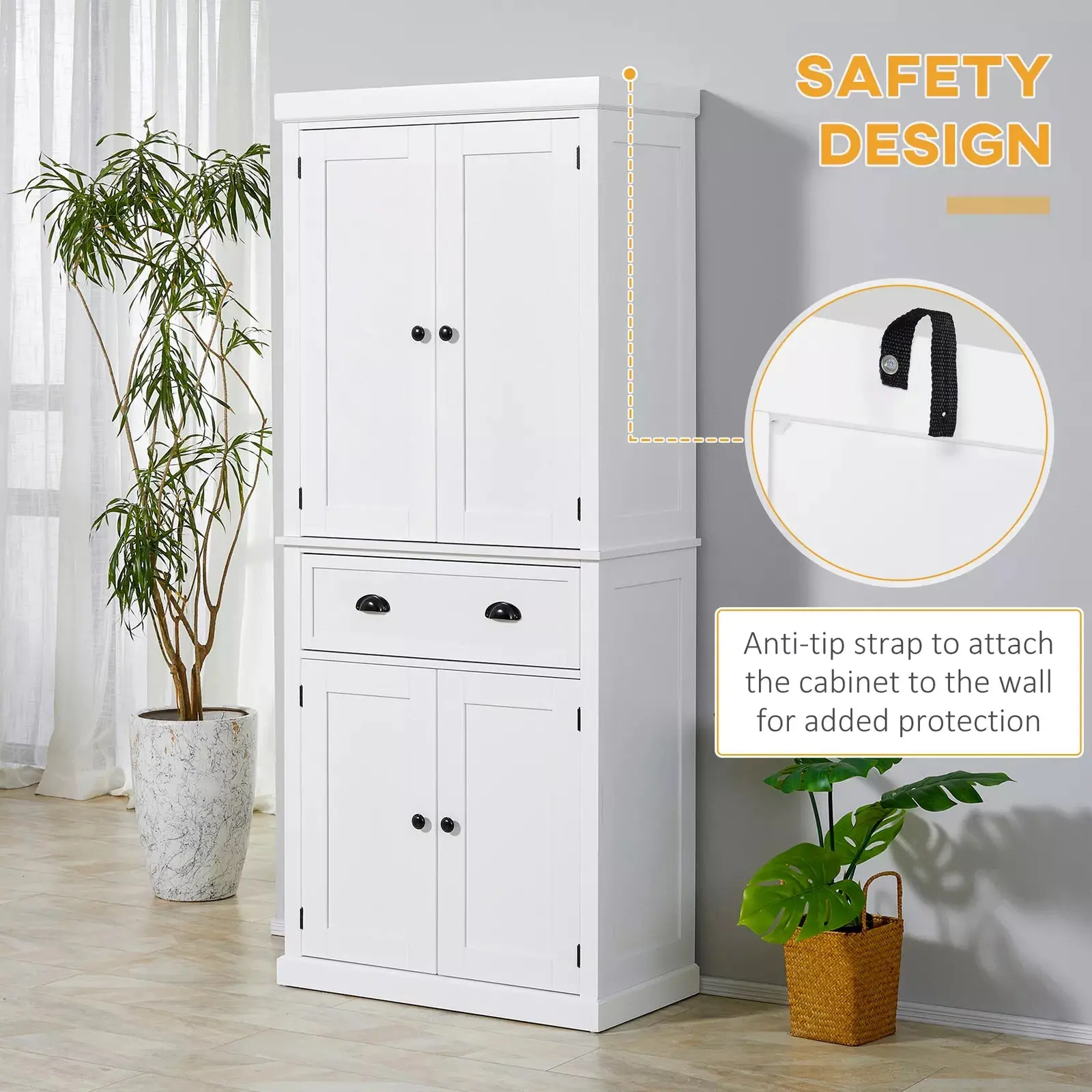 Cruz Kitchen Pantry Storage Cabinet - Image 5