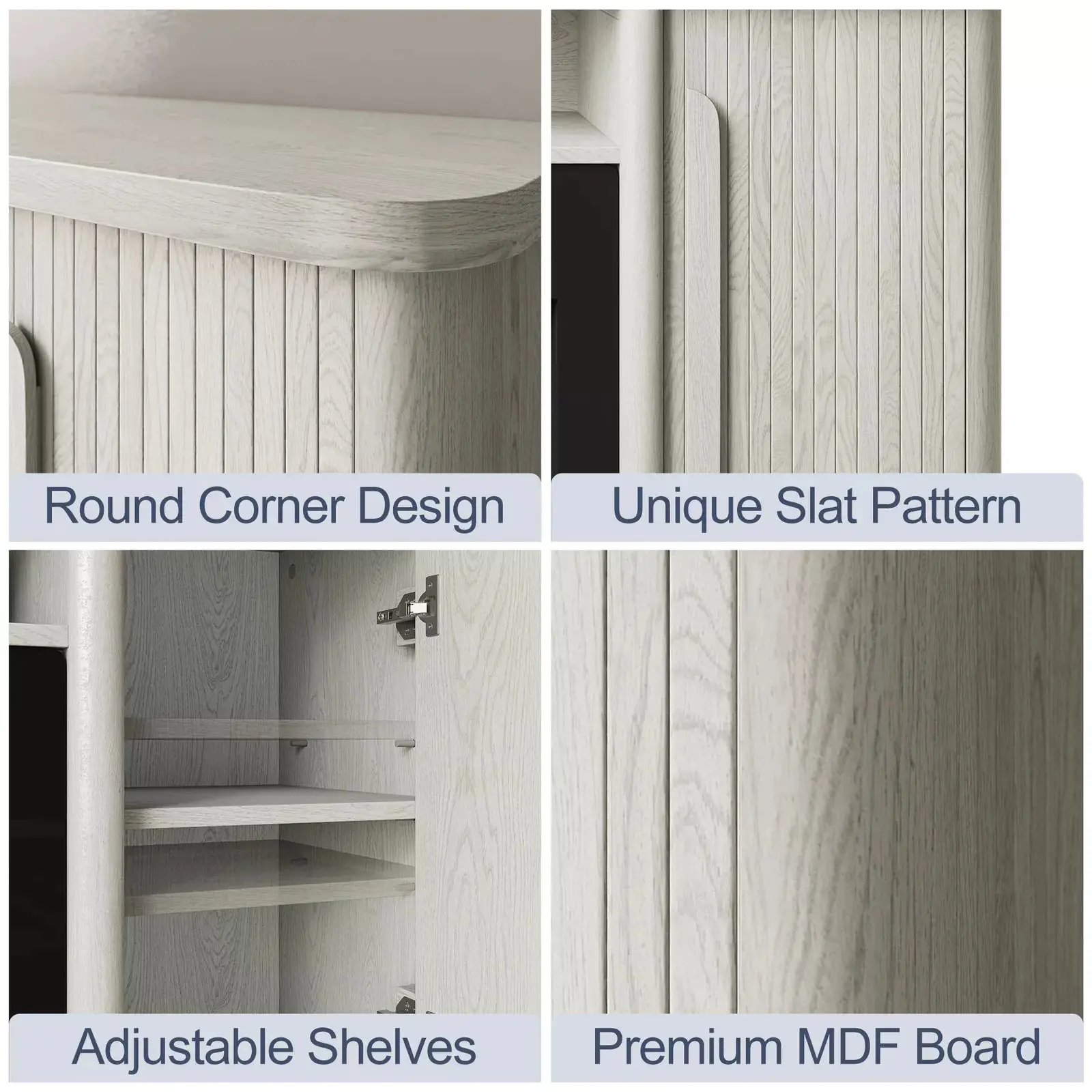 Dewi Mid Century Fireplace TV Stand (Up to 75") - Image 5