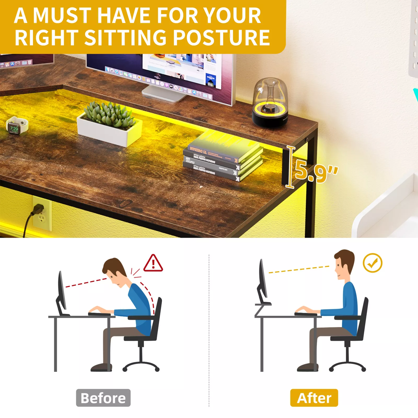 Dexter L Shaped Gaming Corner Desk - Image 6