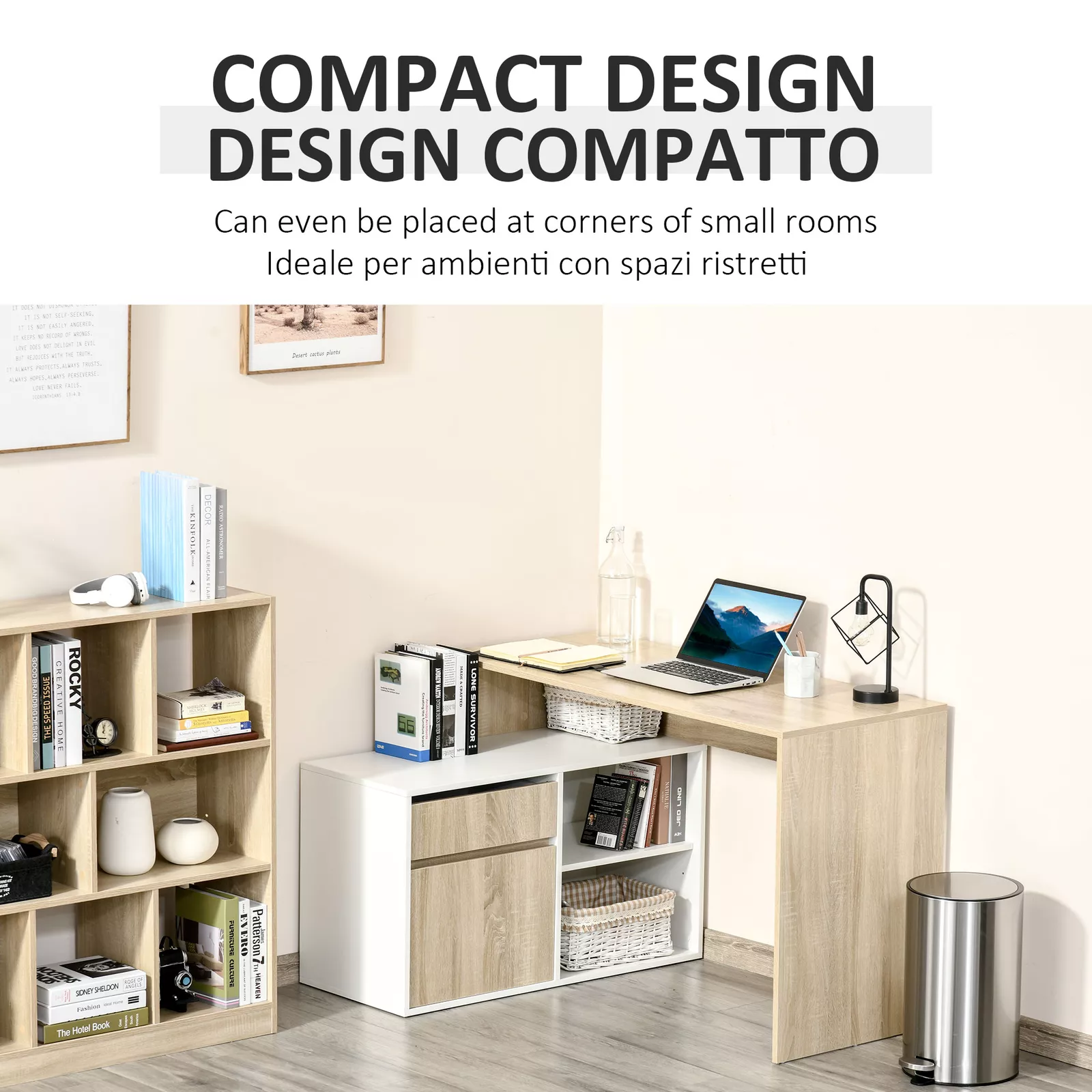 Dillan Corner L Shaped Computer Desk With Storage - Image 4
