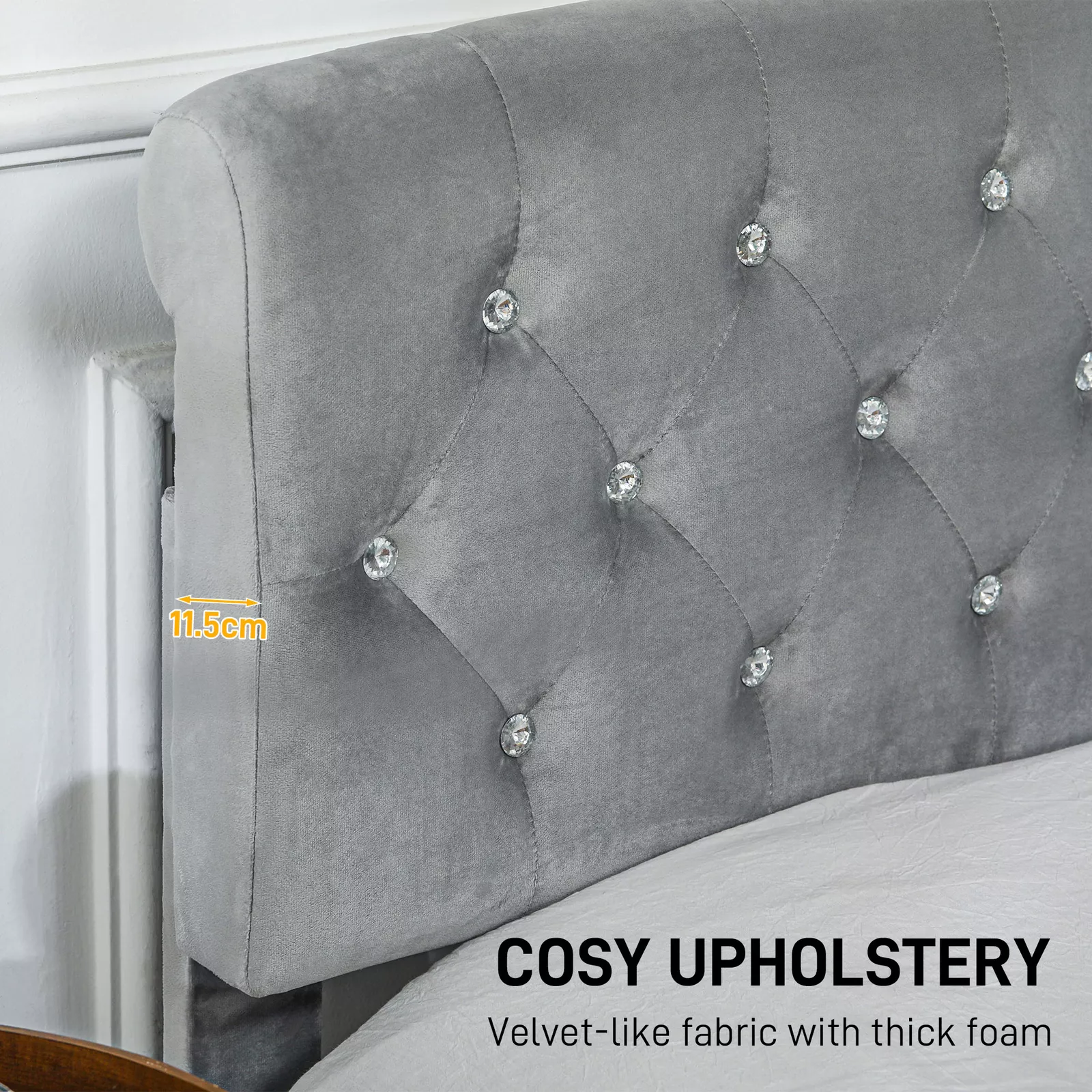 Dorsey Full Upholstered Bed Frame With Storage - Image 3