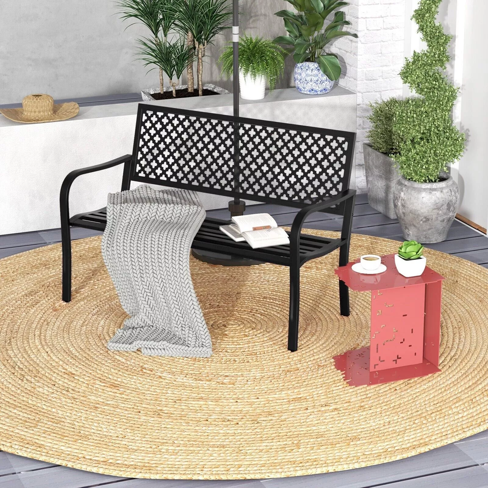Drake Metal Outdoor Garden Bench