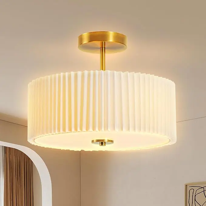 Drum Semi Mount Ceiling Light