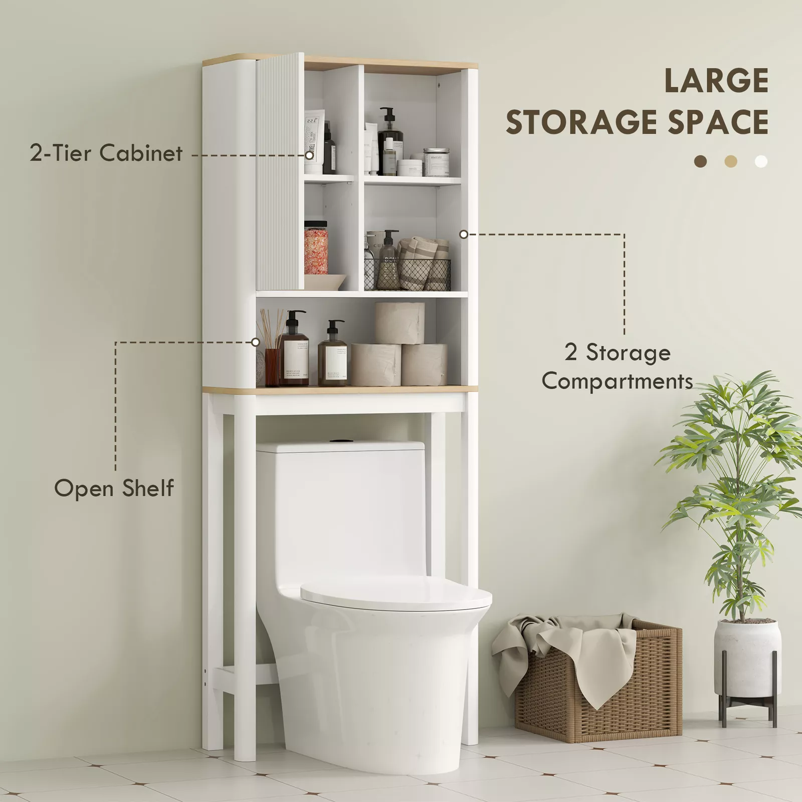 Edith Over Commode Storage Cabinet - Image 4