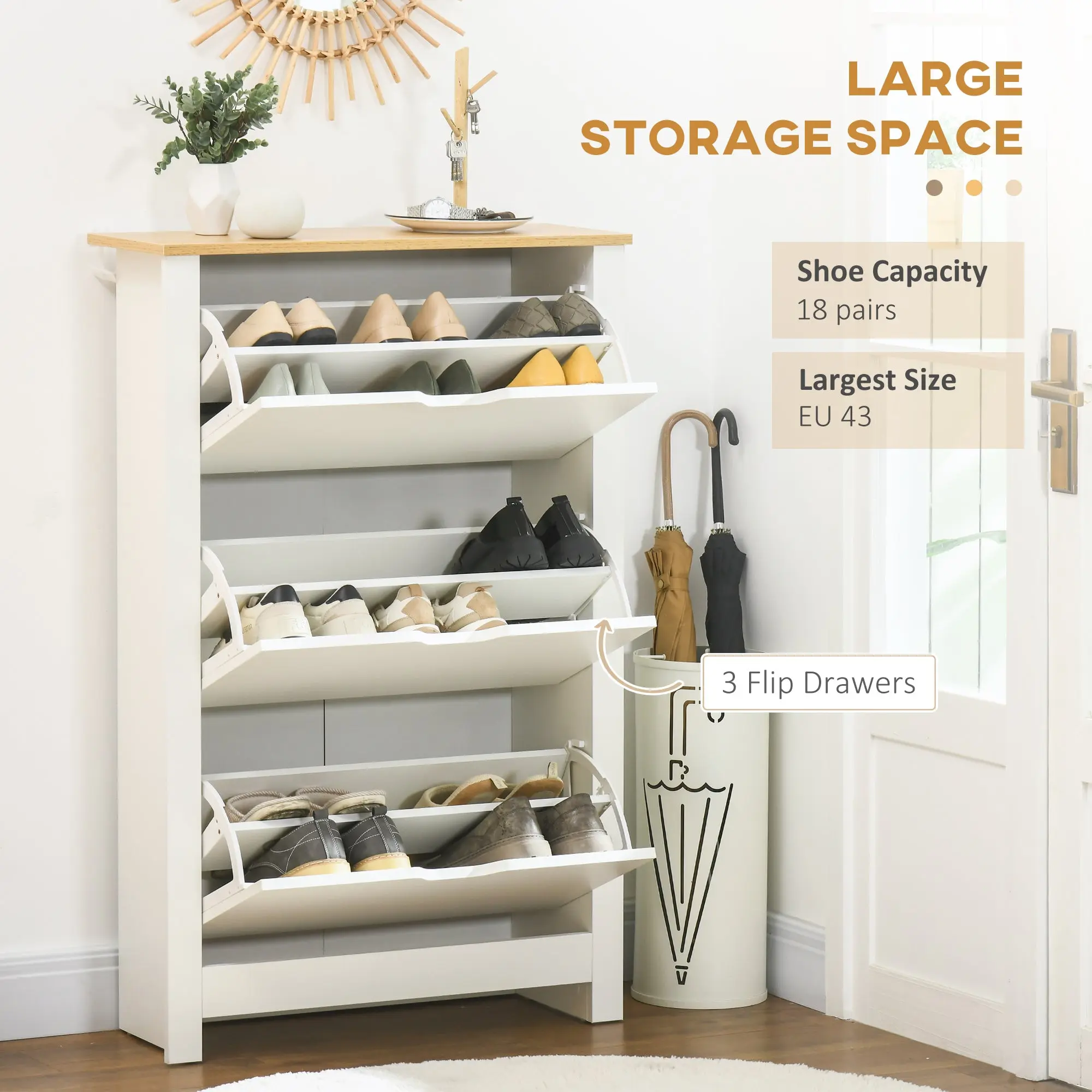 Elaine Slim Shoe Storage Cabinet - Image 3