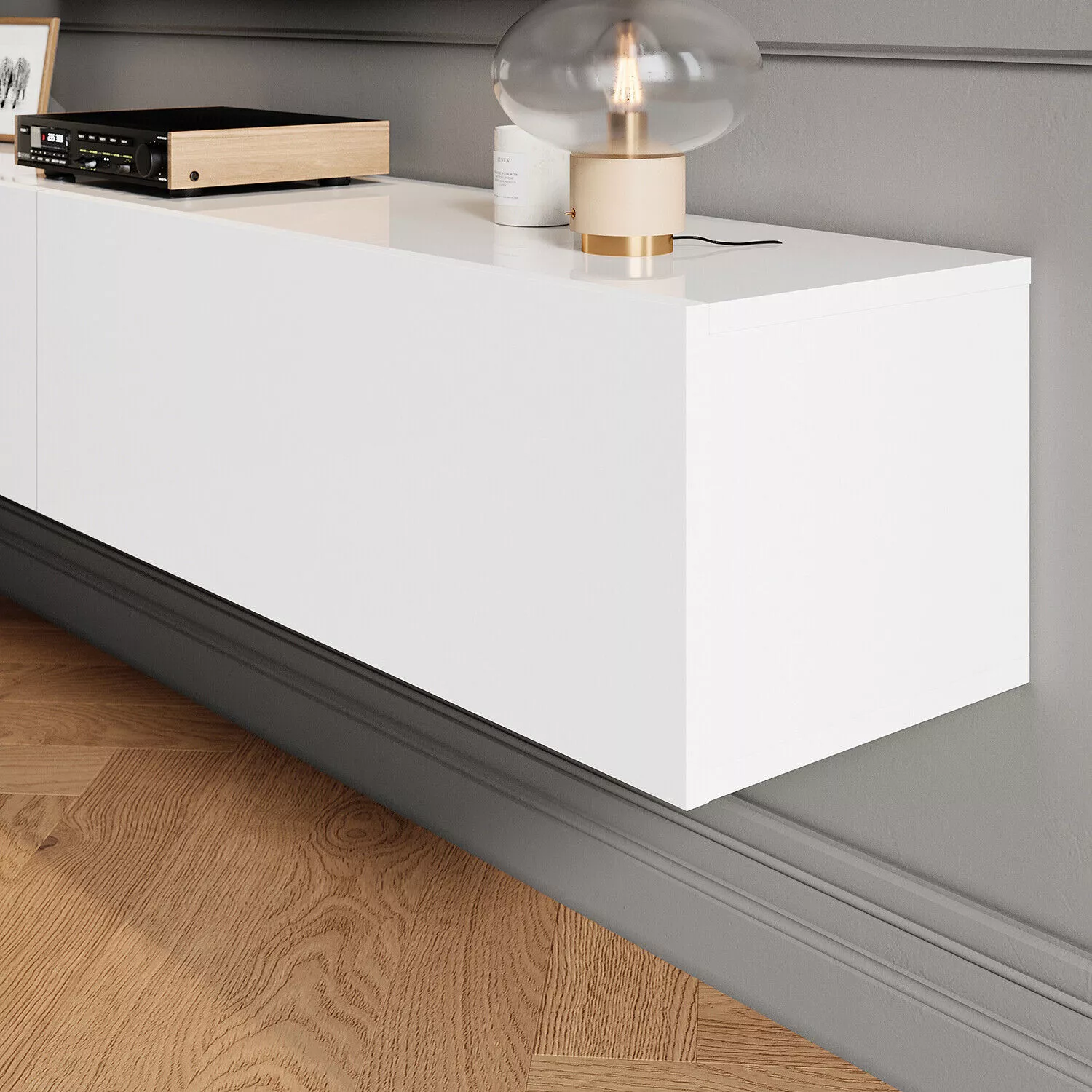 Elissa Floating High Gloss TV Cabinet Stand - Image 5
