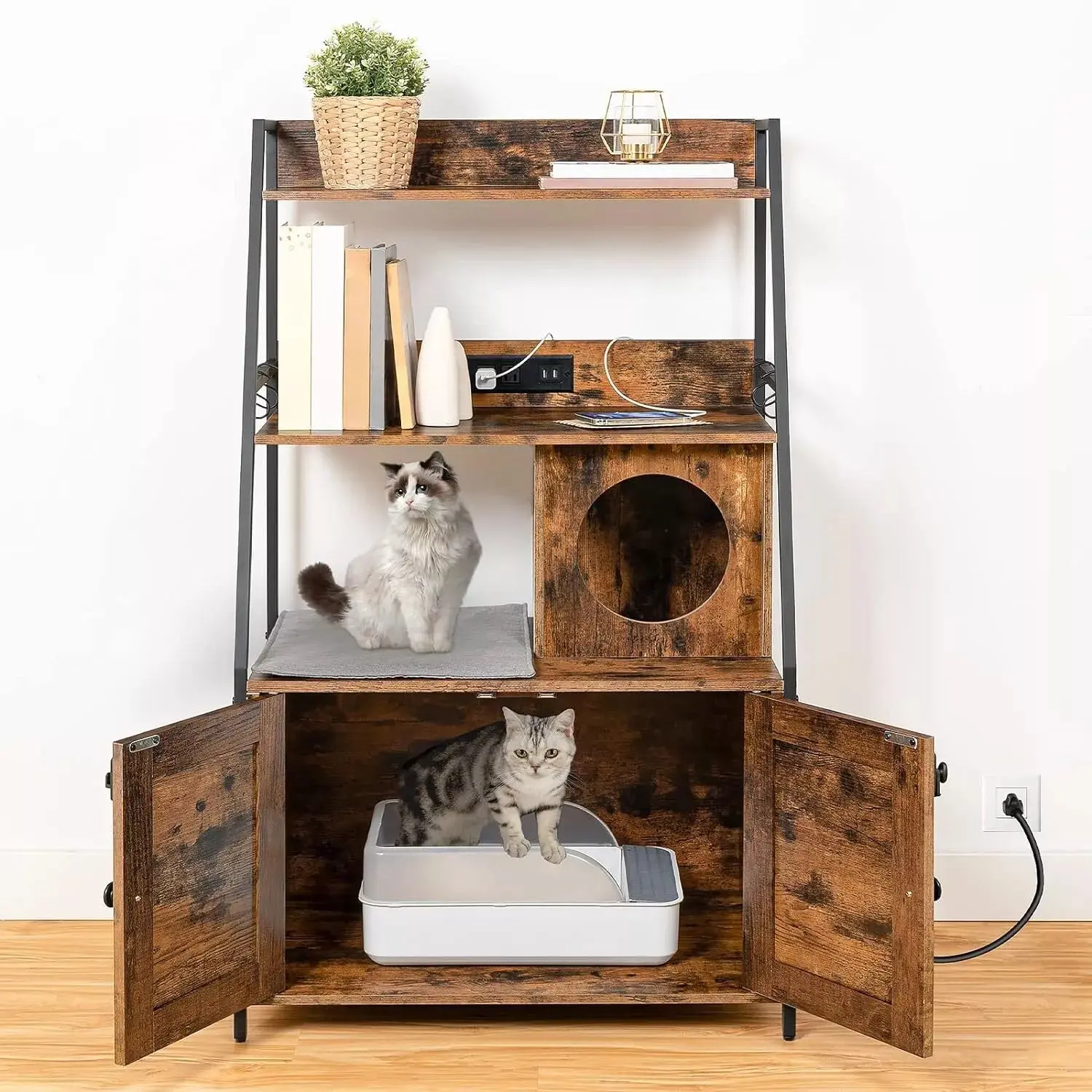 Ellena Cat Litter Box Enclosure Furniture - Image 3