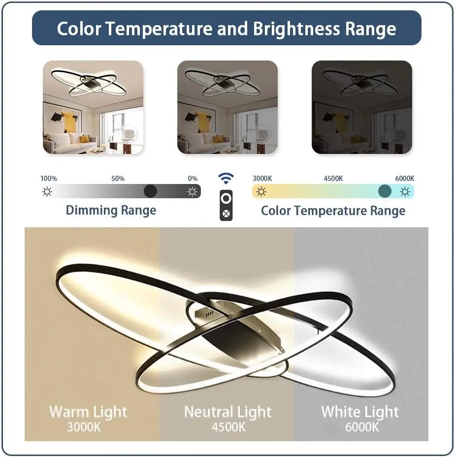 Elliptic LED Flush Mount Ceiling Light - Image 3