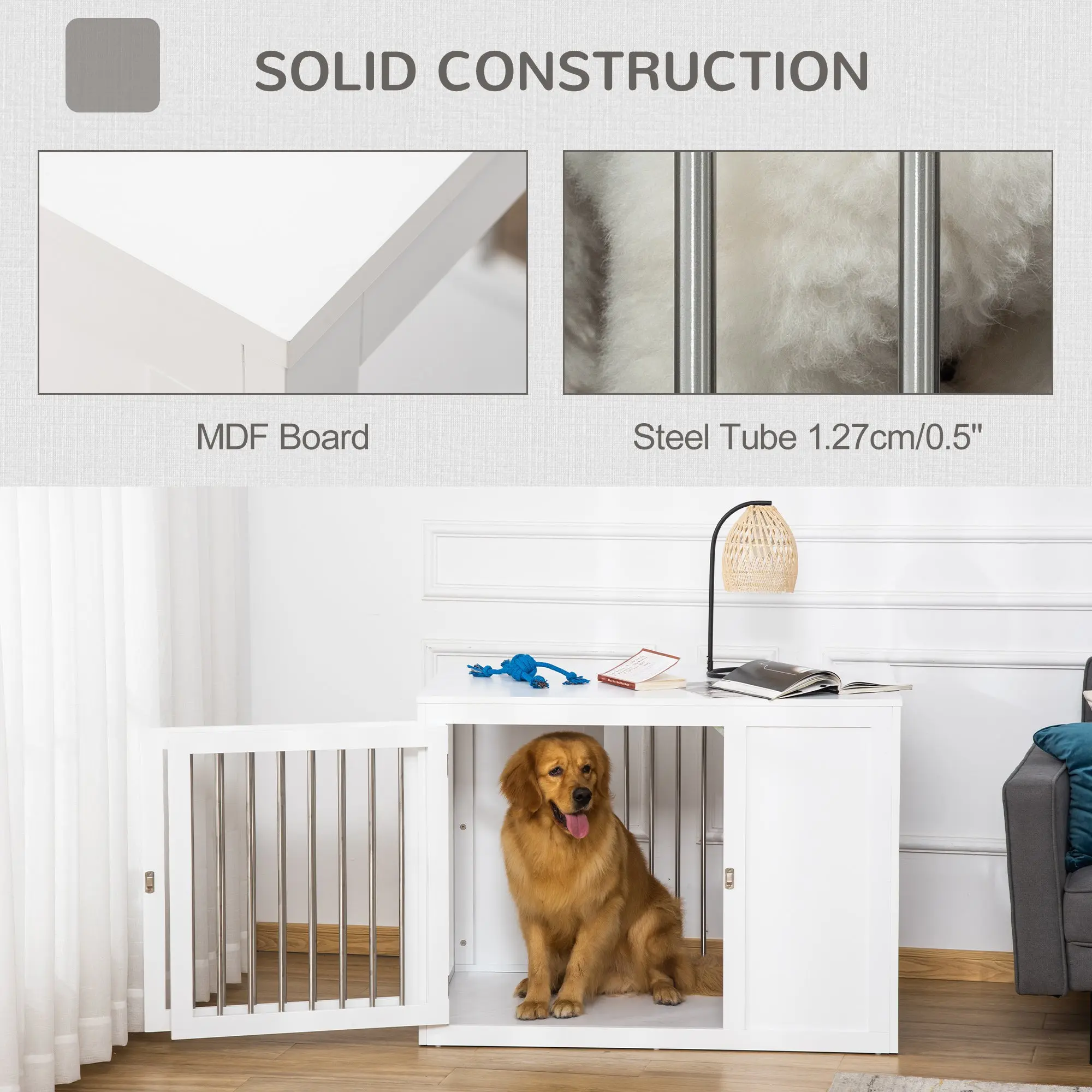 Elmer Large Dog Kennel Crate Furniture - Image 5