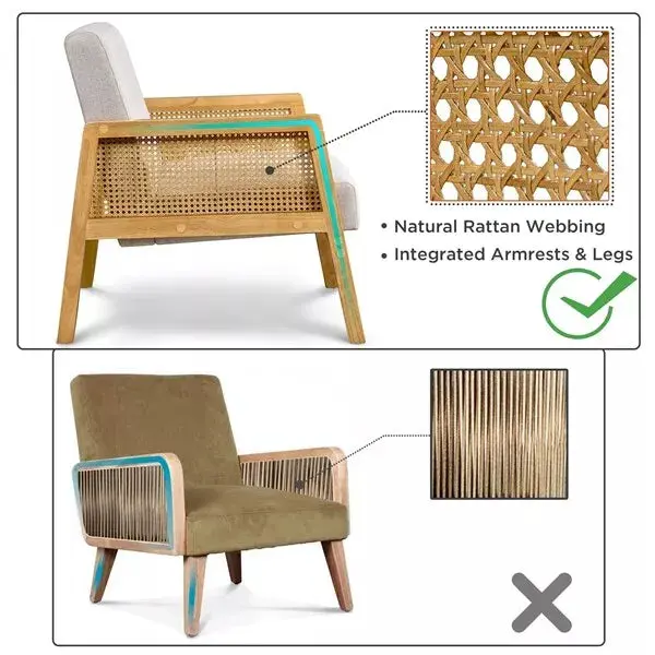 Emil Rattan Accent Armchair - Image 9