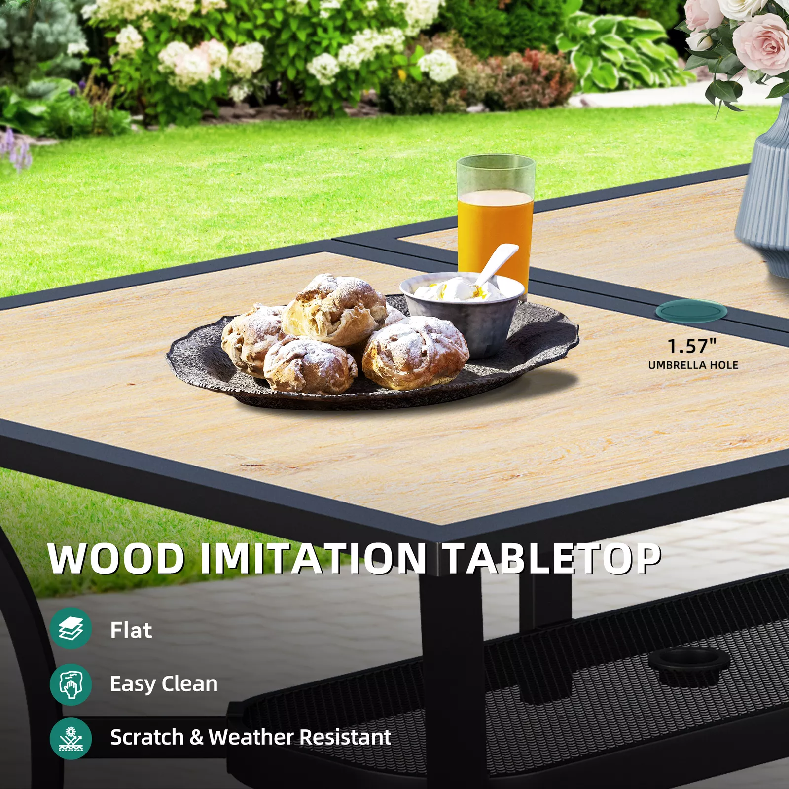 Erin 7 Pieces Outdoor Patio Dining Set - Image 2
