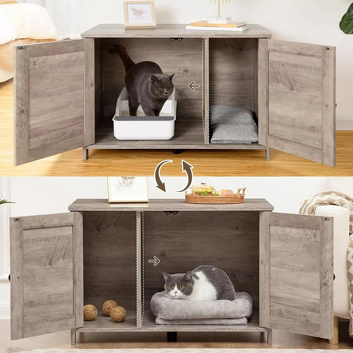 Evans Cat Litter Box Enclosure Furniture - Image 5