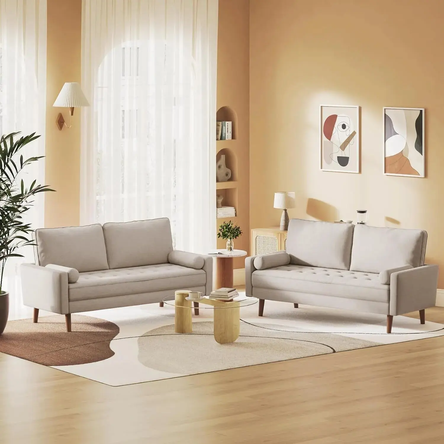 Fabric Loveseat Couch - Image 6
