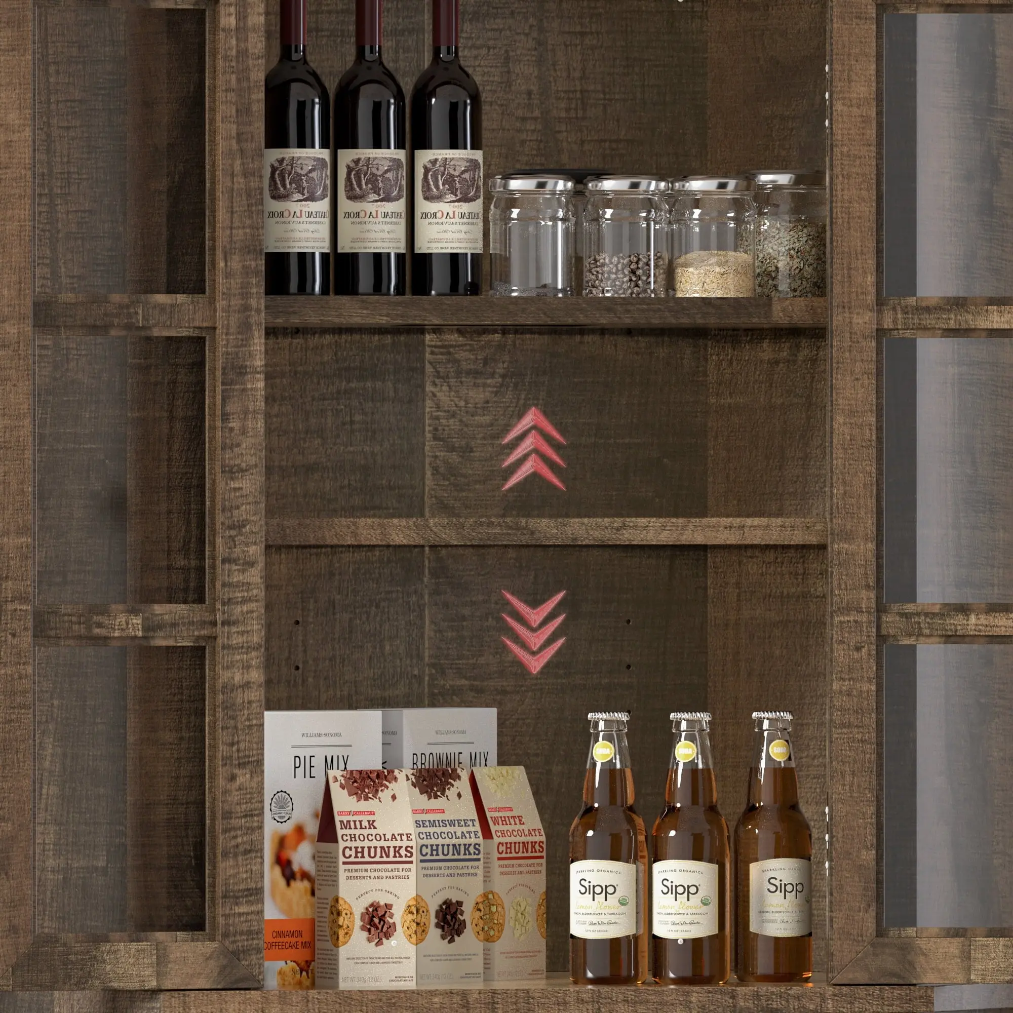 Faiza Tall Corner Kitchen Pantry Cabinet - Image 4