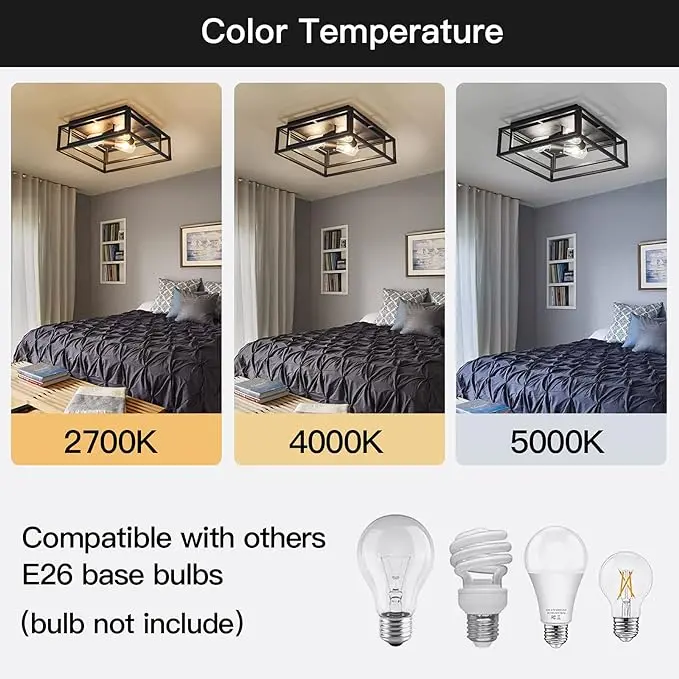 Farmhouse Flush Mount Ceiling Light - Image 3