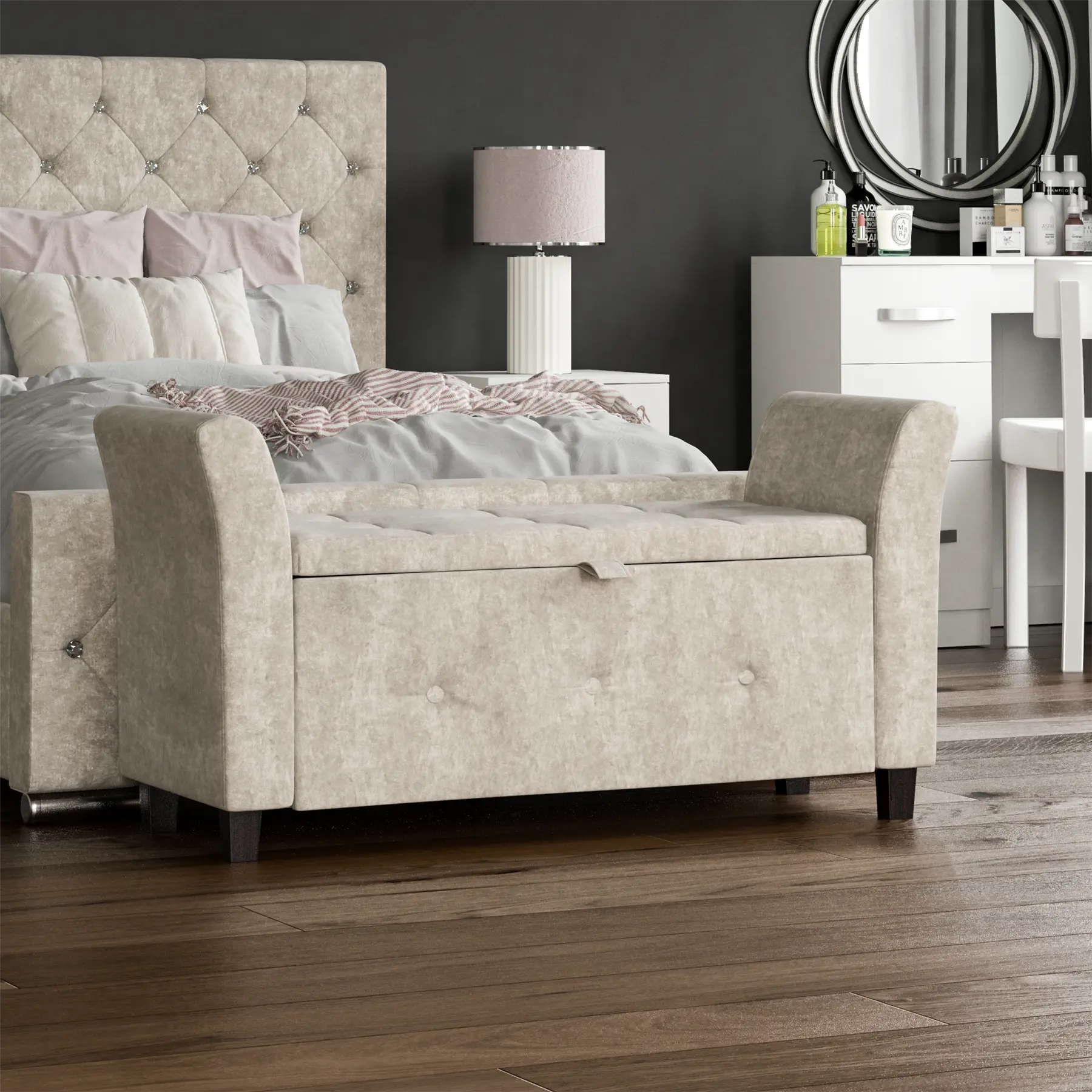 Franco Bedroom Storage Ottoman Bench
