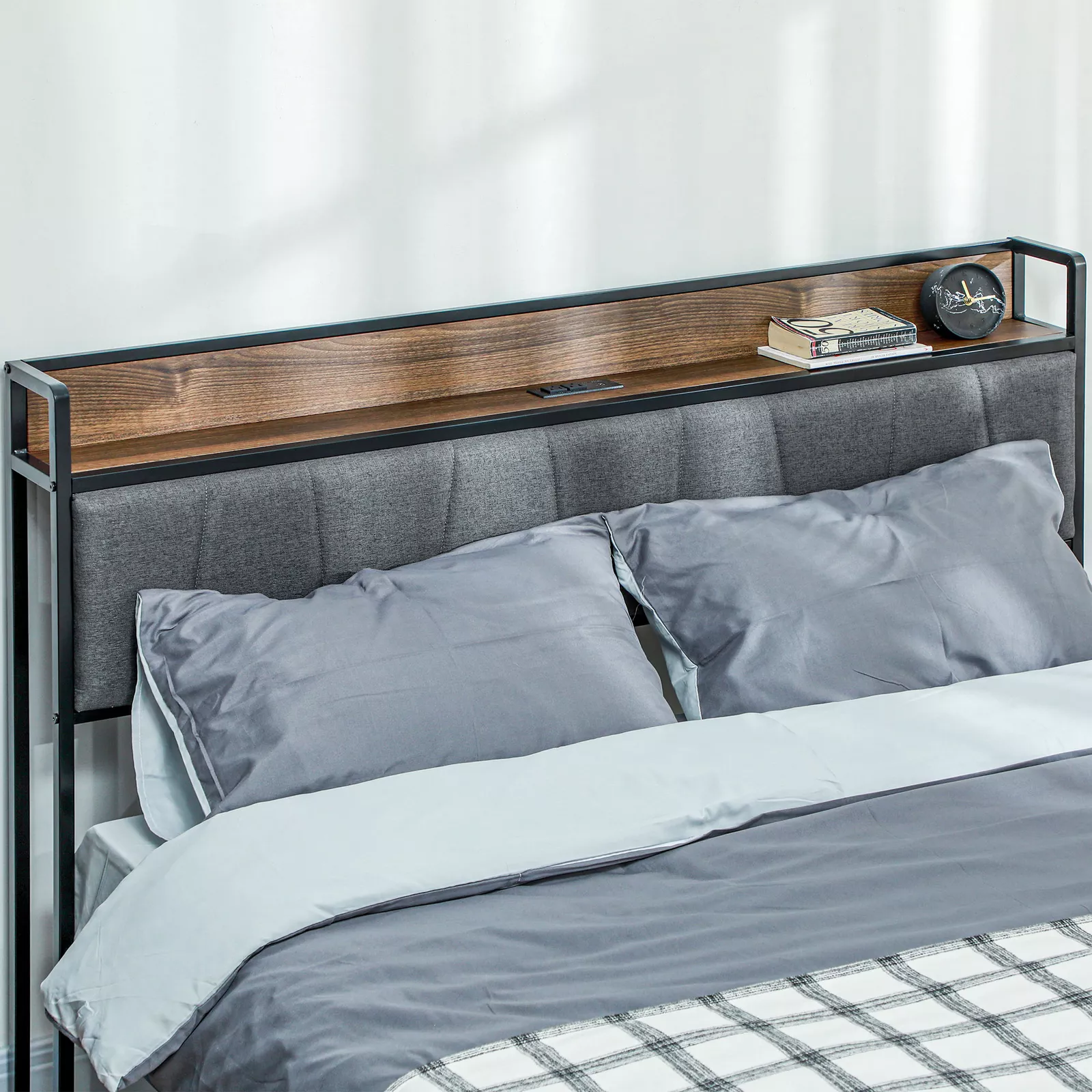 Full Metal Bed Frame With Charging Station - Image 6