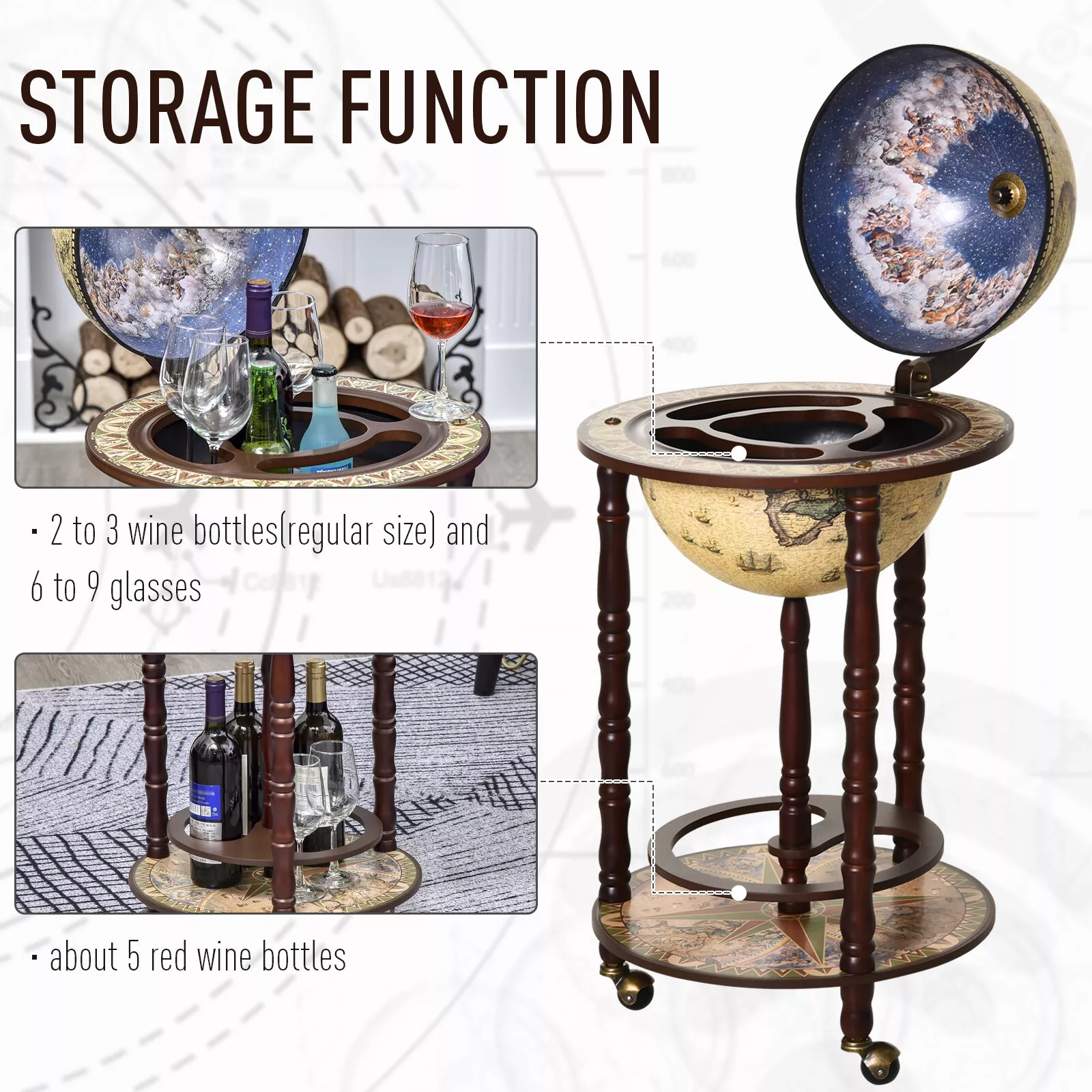 Gomez Globe Drinks Cabinet - Image 6