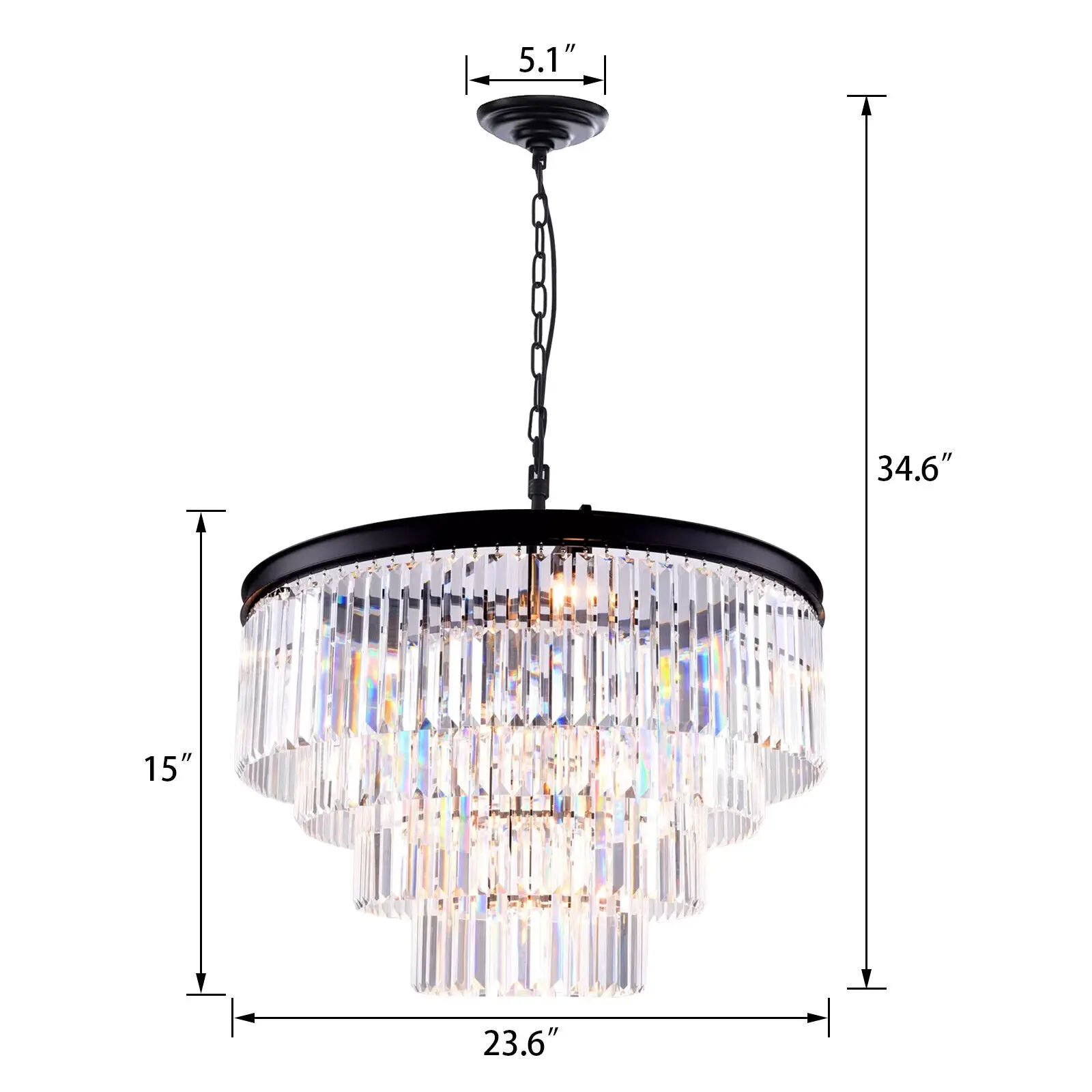 Hanging Luxury Crystal Dining Room Chandelier - Image 5
