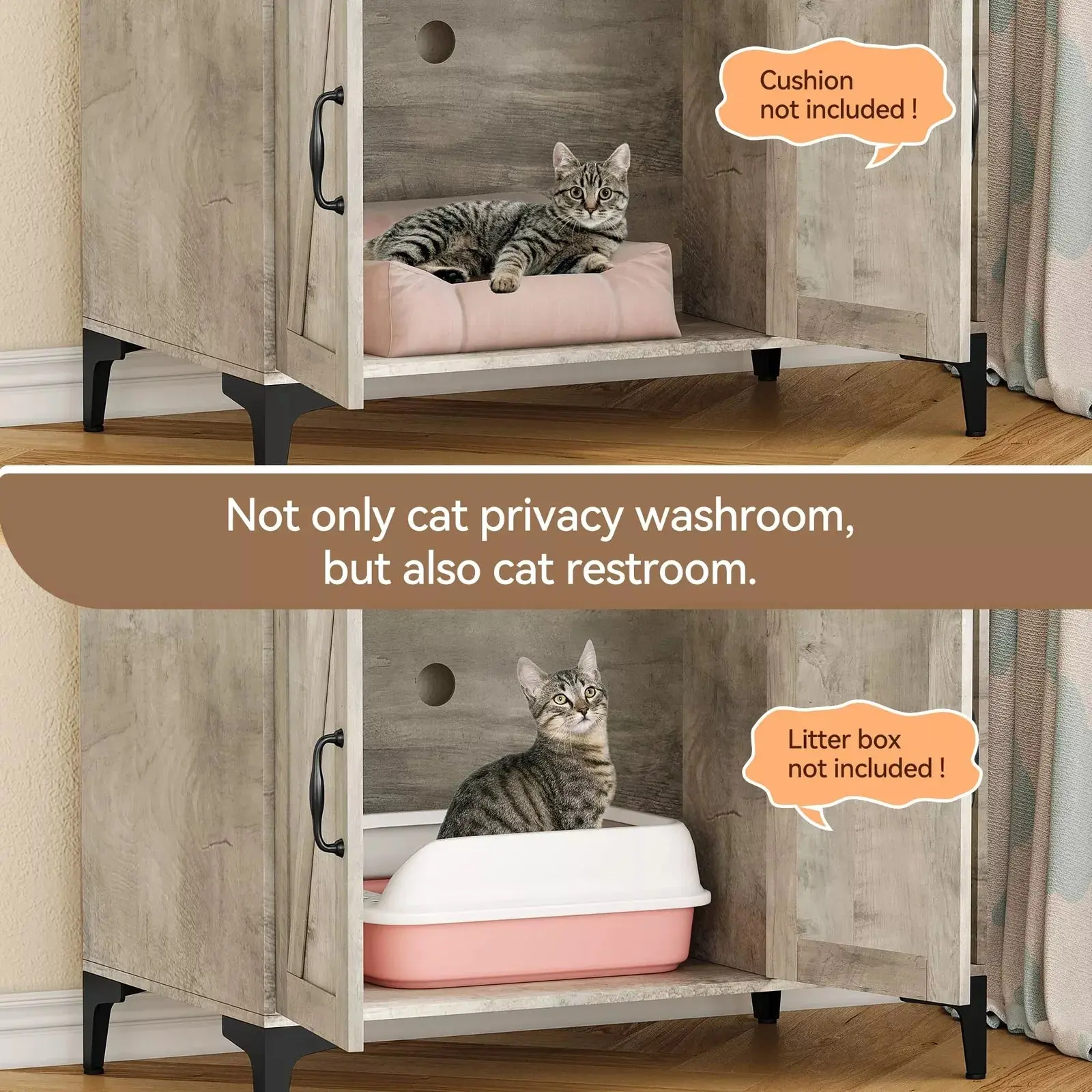 Hardin Cat Litter Box Enclosure Furniture - Image 3
